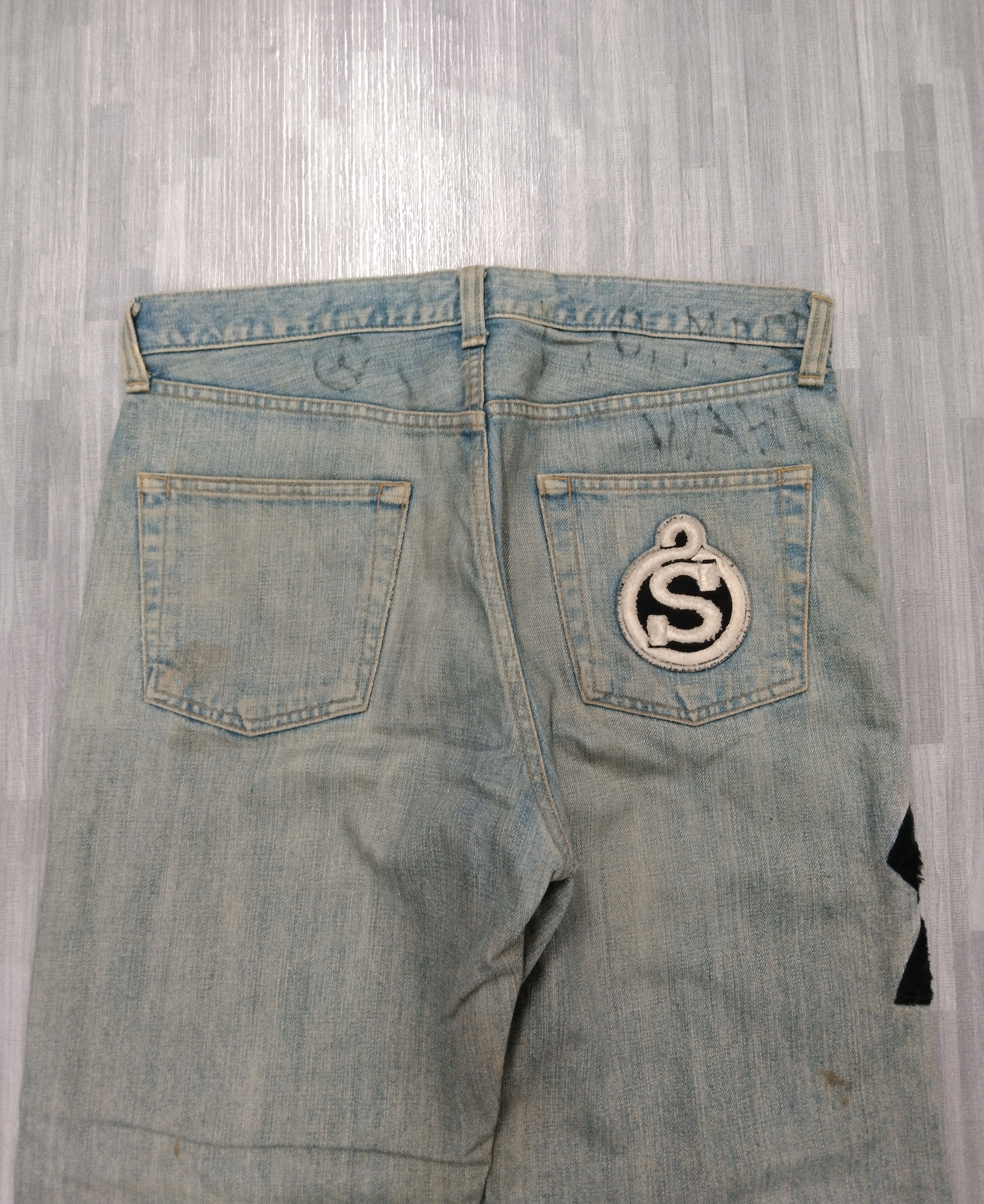 Japanese Brand SiCK SPELLOUT SCENARIO DENIM PANTS Size US 32 / EU 48 - 5 Thumbnail