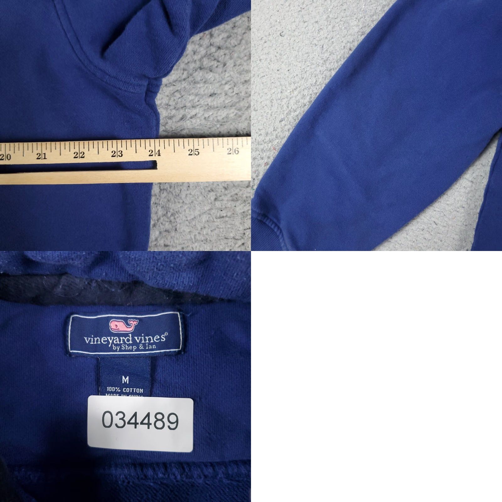 Vineyard Vines Vineyard Vines Blue Pullover Sweater Adult Medium Long Sleeve 1/4 Zip Mens Size US M / EU 48-50 / 2 - 8 Thumbnail
