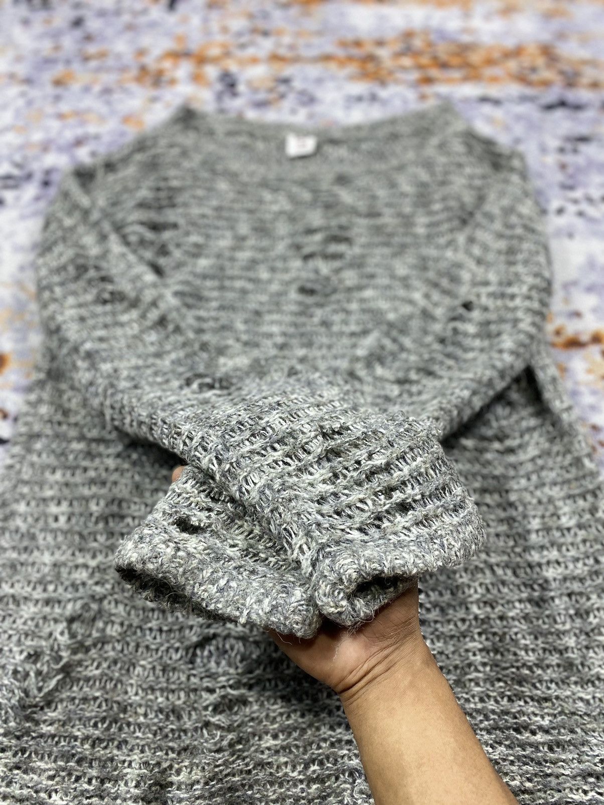 Japanese Brand Japense E Distressed Knit Sweater Punkstyle Size US M / EU 48-50 / 2 - 4 Thumbnail