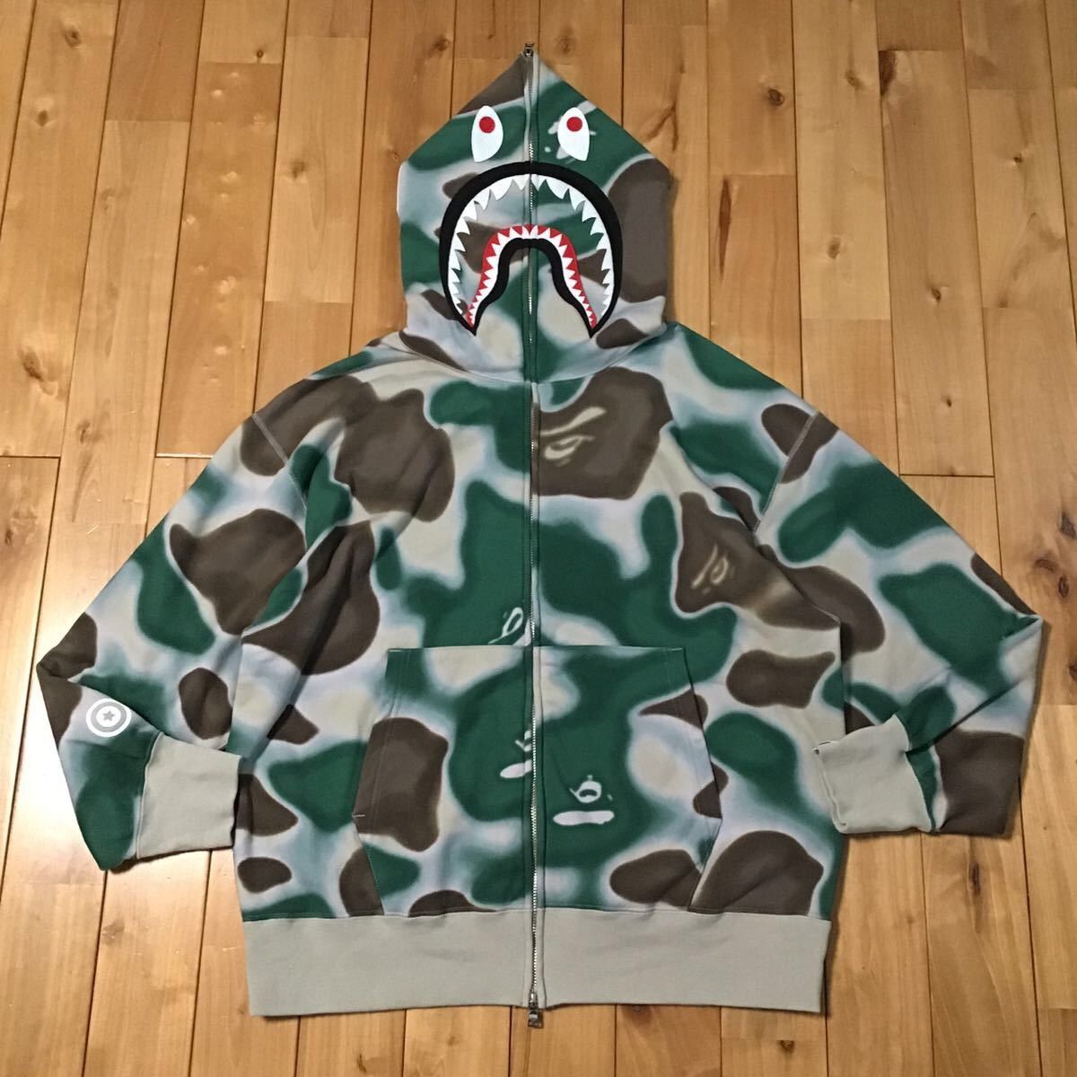 Bape BAPE LIQUID CAMO SHARK FULL ZIP HOODIE a bathing ape Size US M / EU 48-50 / 2 - 1 Thumbnail