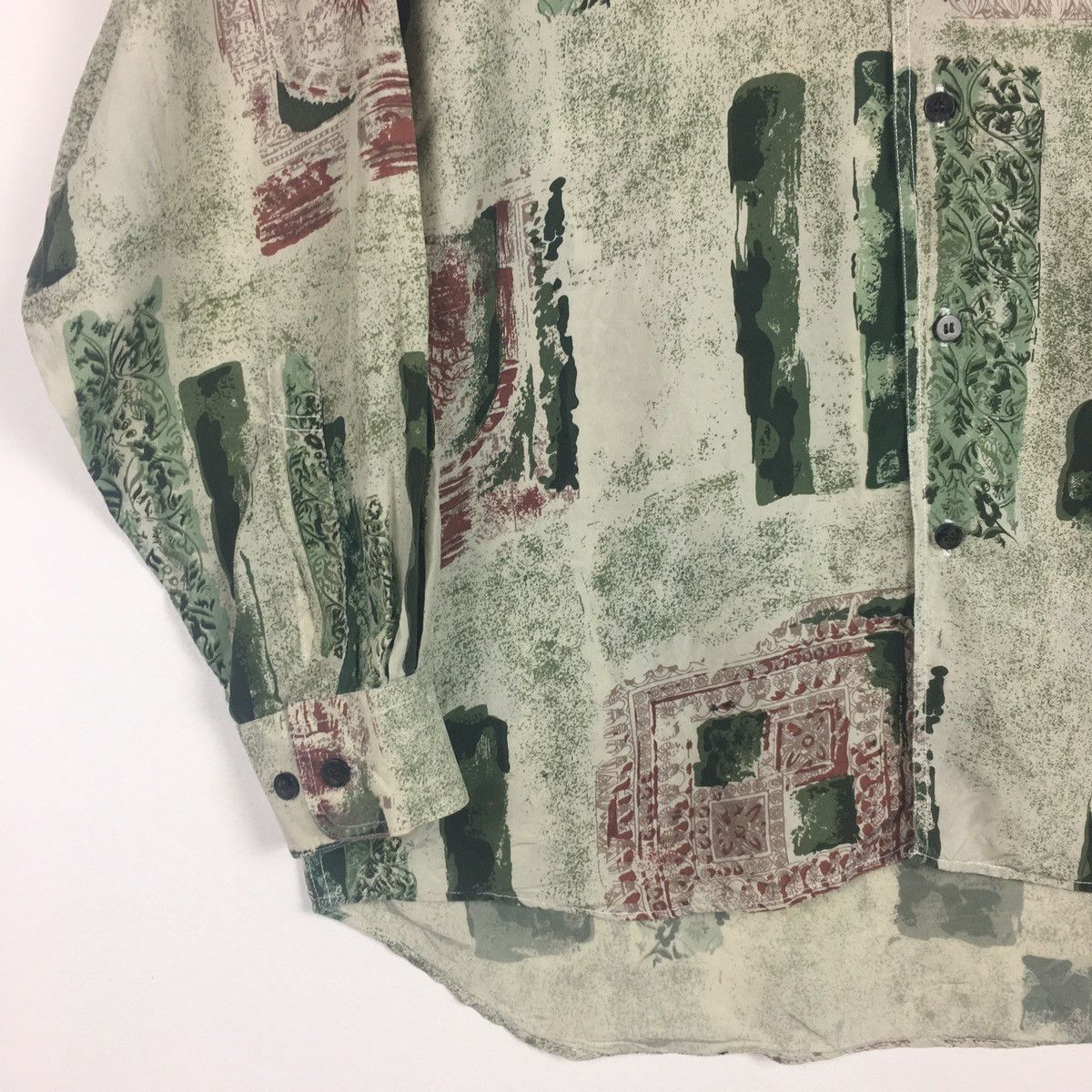 Japanese Brand × Vintage Vintage Virmanzoni Silk Button Ups Shirt Size US M / EU 48-50 / 2 - 2 Thumbnail