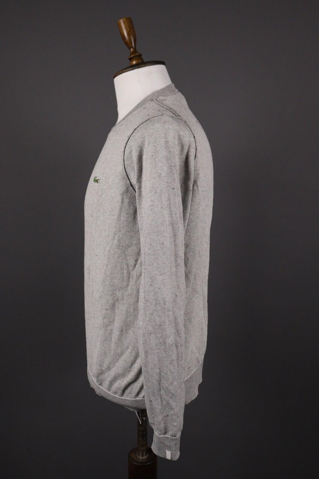 Lacoste Lacoste Live Gray Cotton Knit Sweater Size XL Size US XL / EU 56 / 4 - 5 Thumbnail