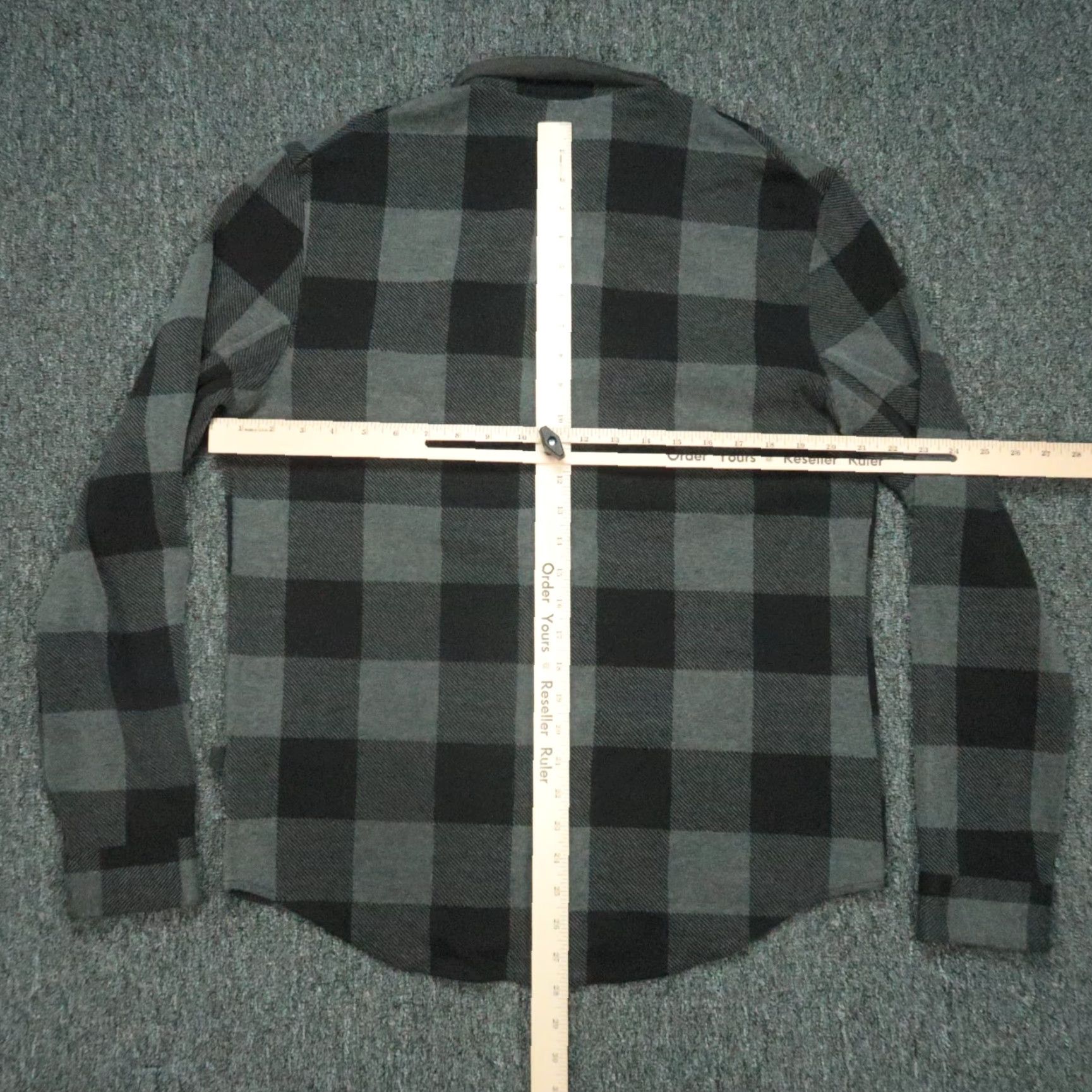 Lululemon Lululemon Shirt Men Large Gray Black Plaid Knit Overshirt Snap Long Sleeve Button-Up Classic Casual Workwear Size US L / EU 52-54 / 3 - 6 Thumbnail