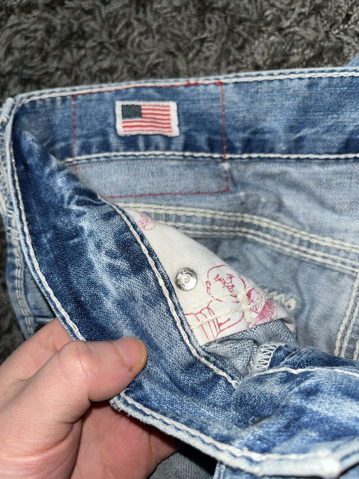 True Religion Y2K True Religion Distressed Blue Jeans 29 Size US 29 - 8 Thumbnail