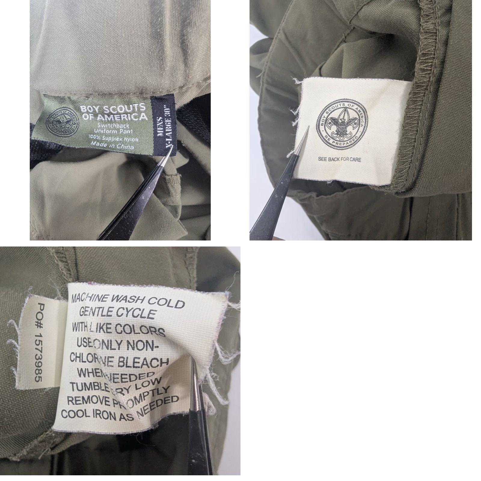 Vintage Boy Scouts of America Shorts Cargo Relaxed Men XL Green Nylon Cargo Pocket Front Flat Front Size US 36 / EU 52 - 8 Thumbnail