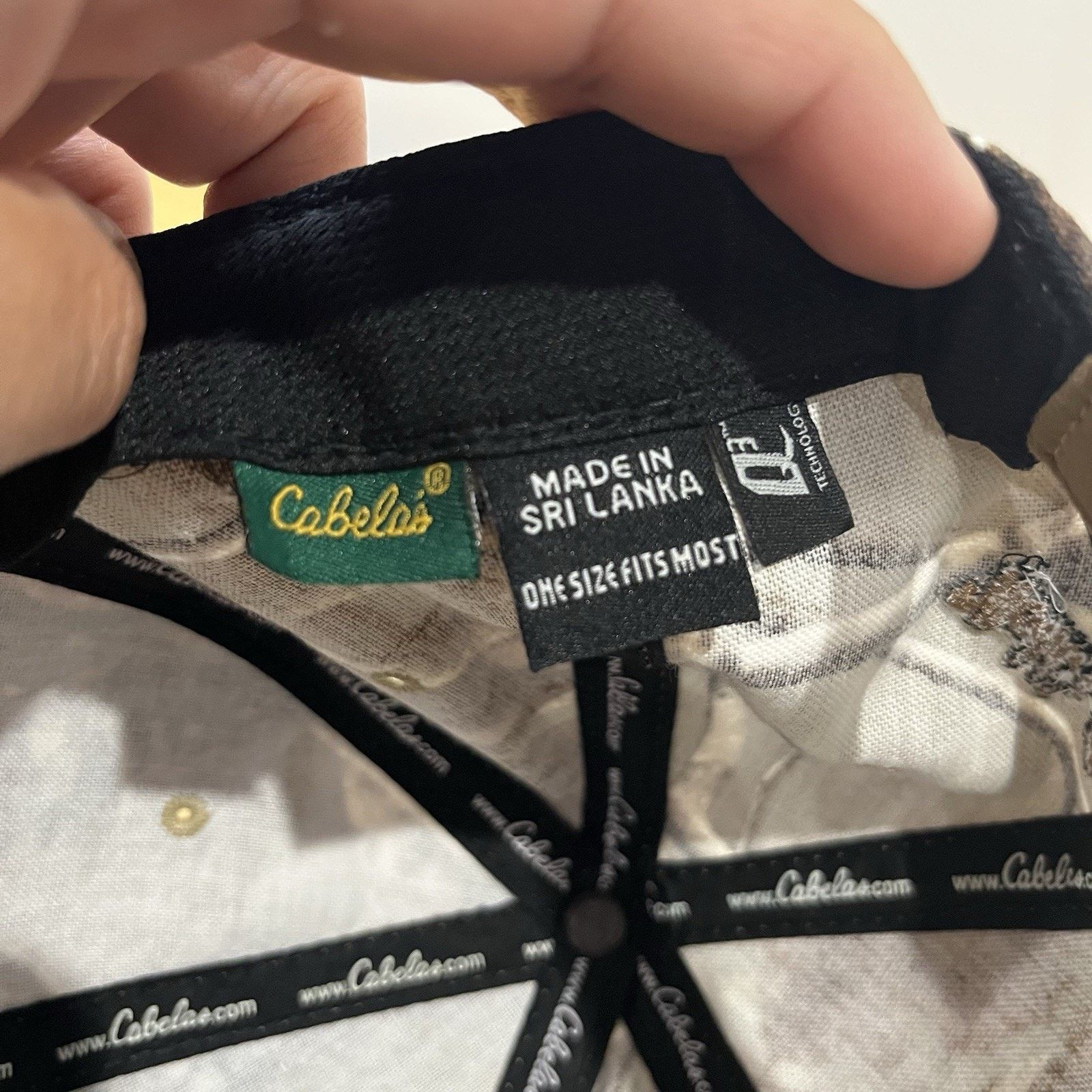 Cabelas Cabela’s Hunting Fishing Camo Cap Green Yellow Logo Size ONE SIZE - 6 Thumbnail