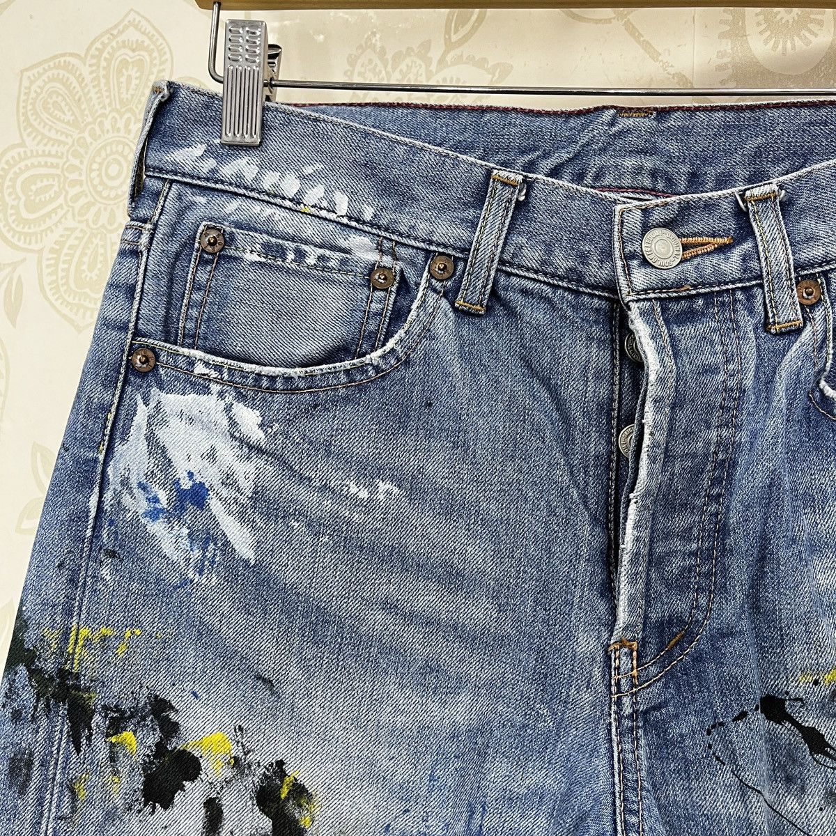 If Six Was Nine Painters Arts Soul Of Freedom Denim Japan Jeans Size US 30 / EU 46 - 6 Thumbnail