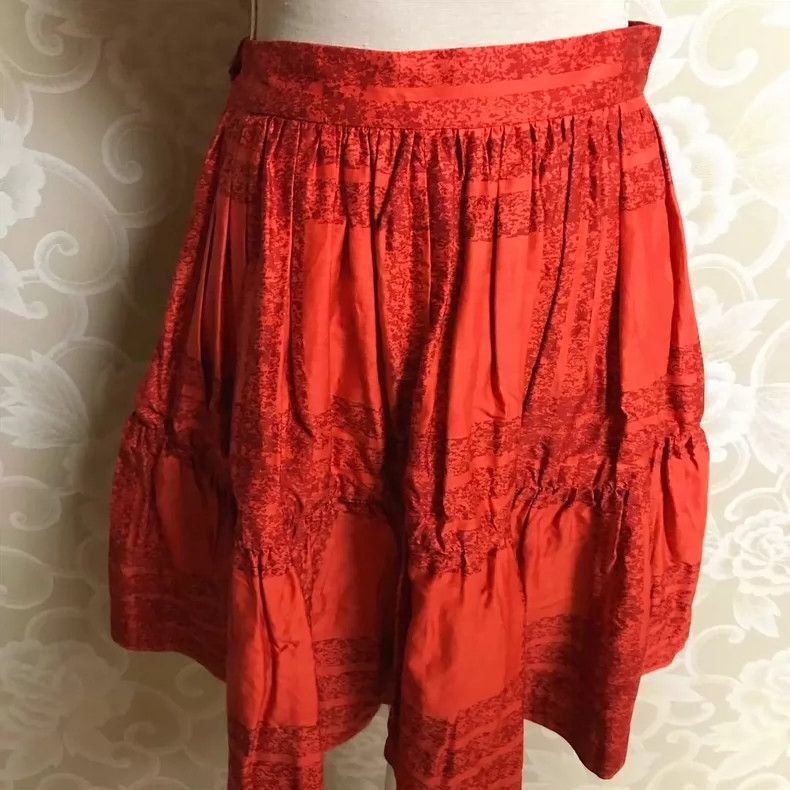 Vivienne Westwood Vivienne Westwood Orange red pleated retro skirt Size 25" / US 0 / IT 36 - 7 Thumbnail