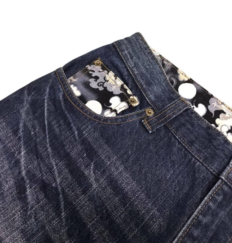Vintage BINDING OFFER🔥🔥Blue Dragon Embroidered Denim Jeans Size US 36 / EU 52 - 5 Thumbnail