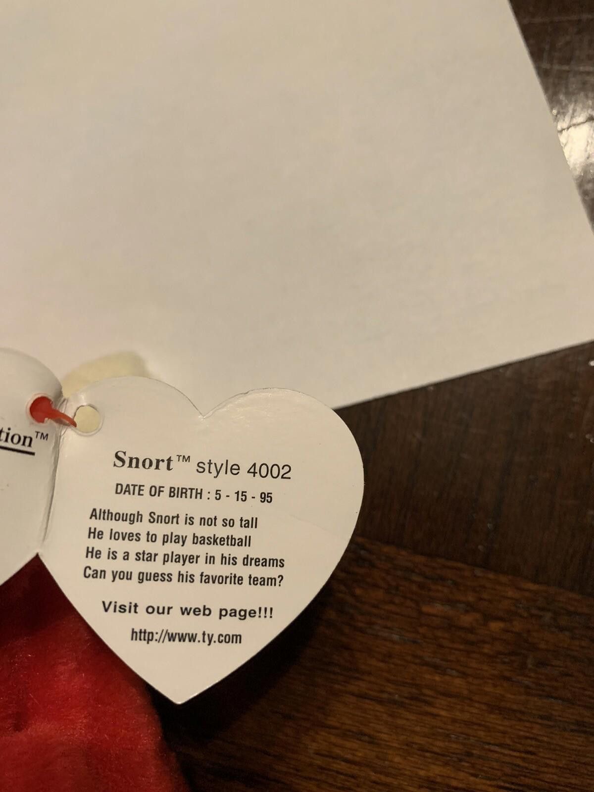 Tyler The Creator Ty Beanie Baby Snort the Bull Plush RARE Teenie Babies MINT Size ONE SIZE - 3 Thumbnail