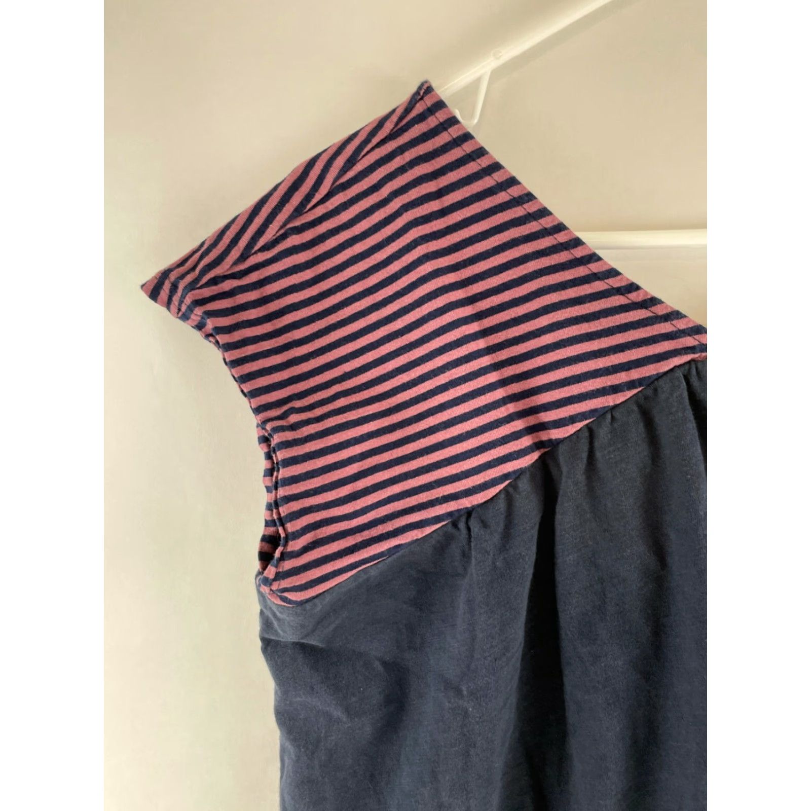 Vintage Suzanne Betro Weekend T Shirt Women's L Navy Blue Pink Striped V-neck Slv Size L / US 10 / IT 46 - 4 Thumbnail