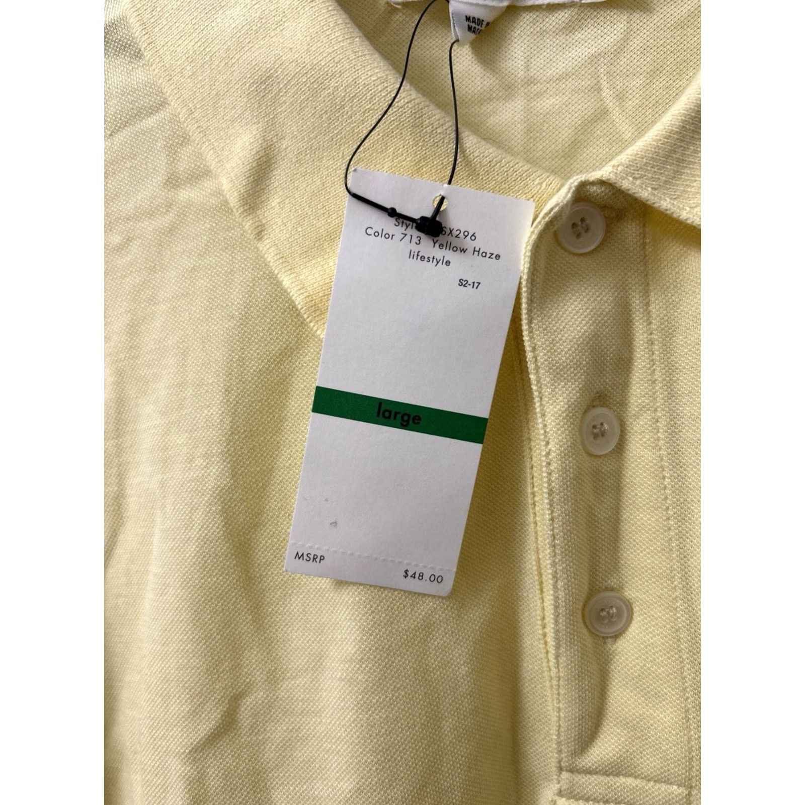 Calvin Klein Calvin Klein Polo Shirt Mens Large Yellow NWT Solid Short Sleeve Golf Size US L / EU 52-54 / 3 - 5 Thumbnail