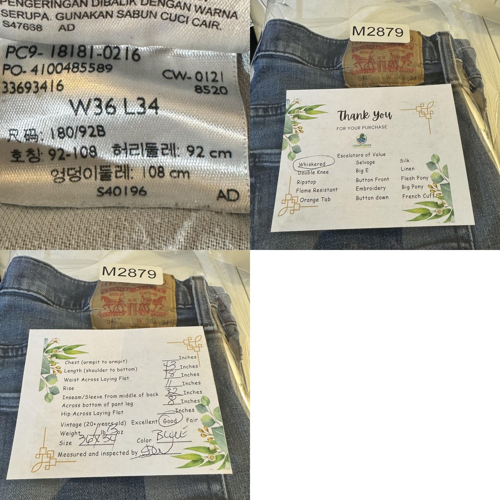 Levi's VINTAGE? No. Levi’s 514 Jeans Mens 40x30 Blue Straight Leg Denim Low Rise Zip Fly Size US 40 / EU 56 - 8 Thumbnail