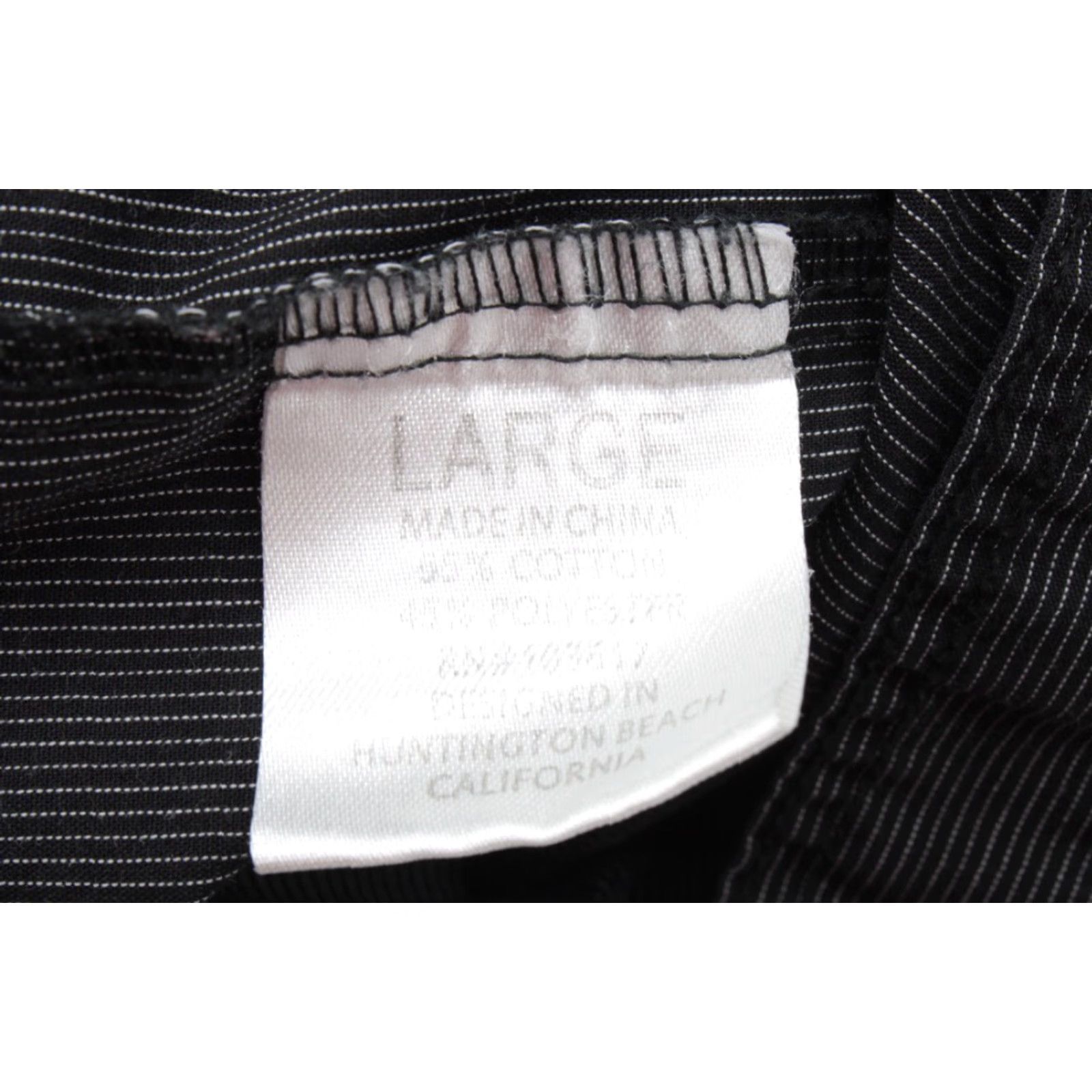 Vintage Coastal Clothing Co Shirt Men's Large Snaps Short Sleeve Black White Pin stripe Size US L / EU 52-54 / 3 - 4 Thumbnail