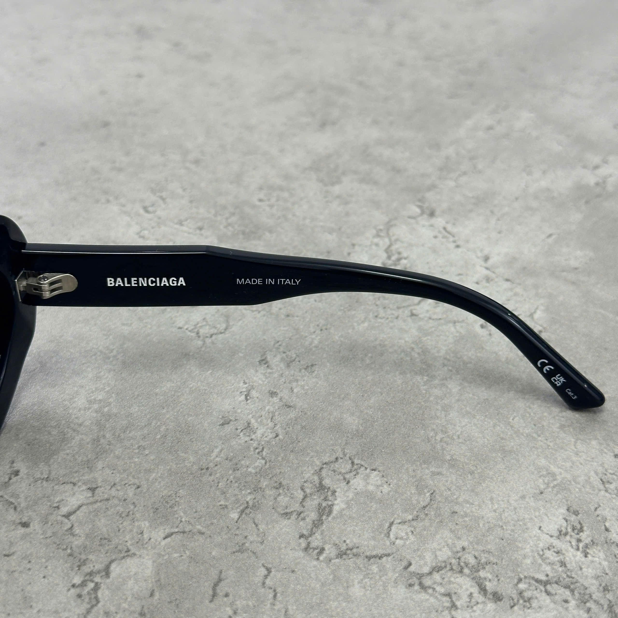 Balenciaga BALENCIAGA BB0074S 001 BLACK BLACK GREY Size ONE SIZE - 4 Thumbnail