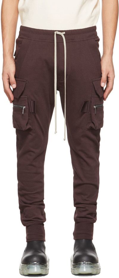 image of Rick Owens Oxblood Mastodon Cargo Pants Ss22 Fogachine in Ox Blood, Men's (Size 34)