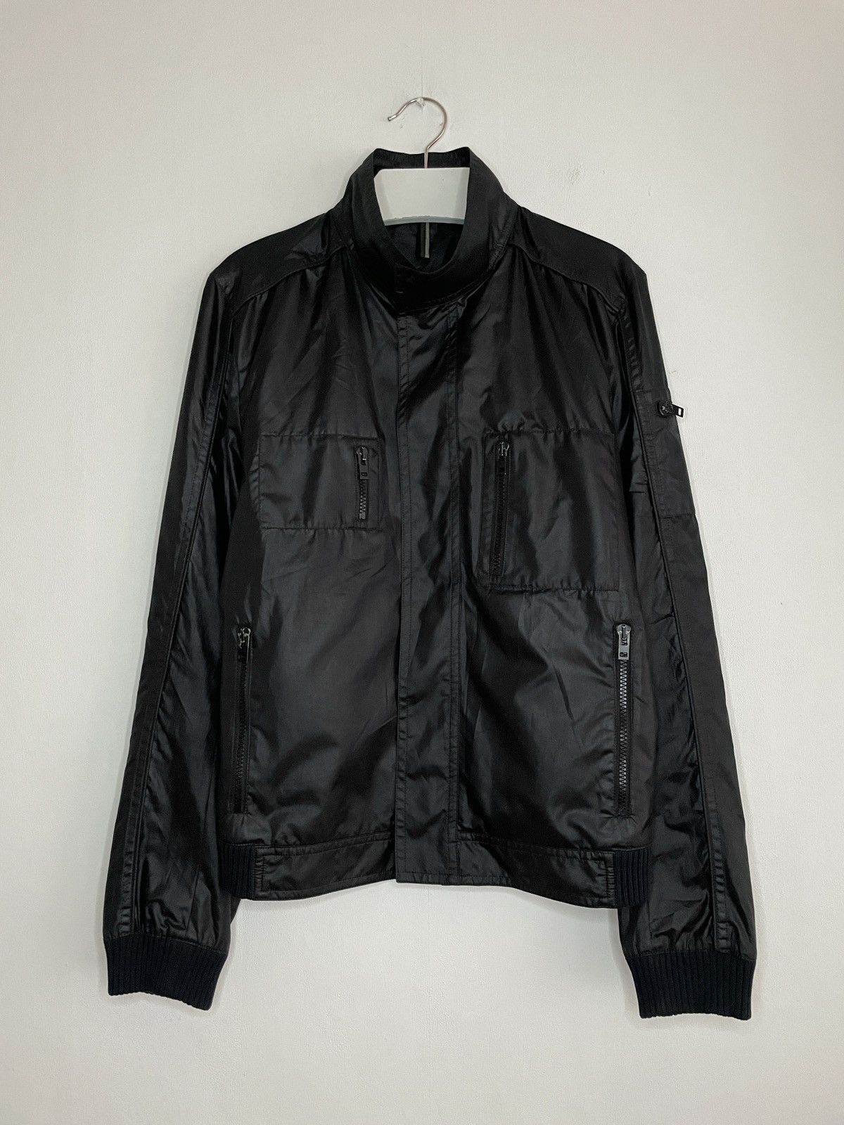 image of Dior Homme By Hedi Slimane Aw06 Bomber Jacket in Dark Blue, Men's (Size Small)