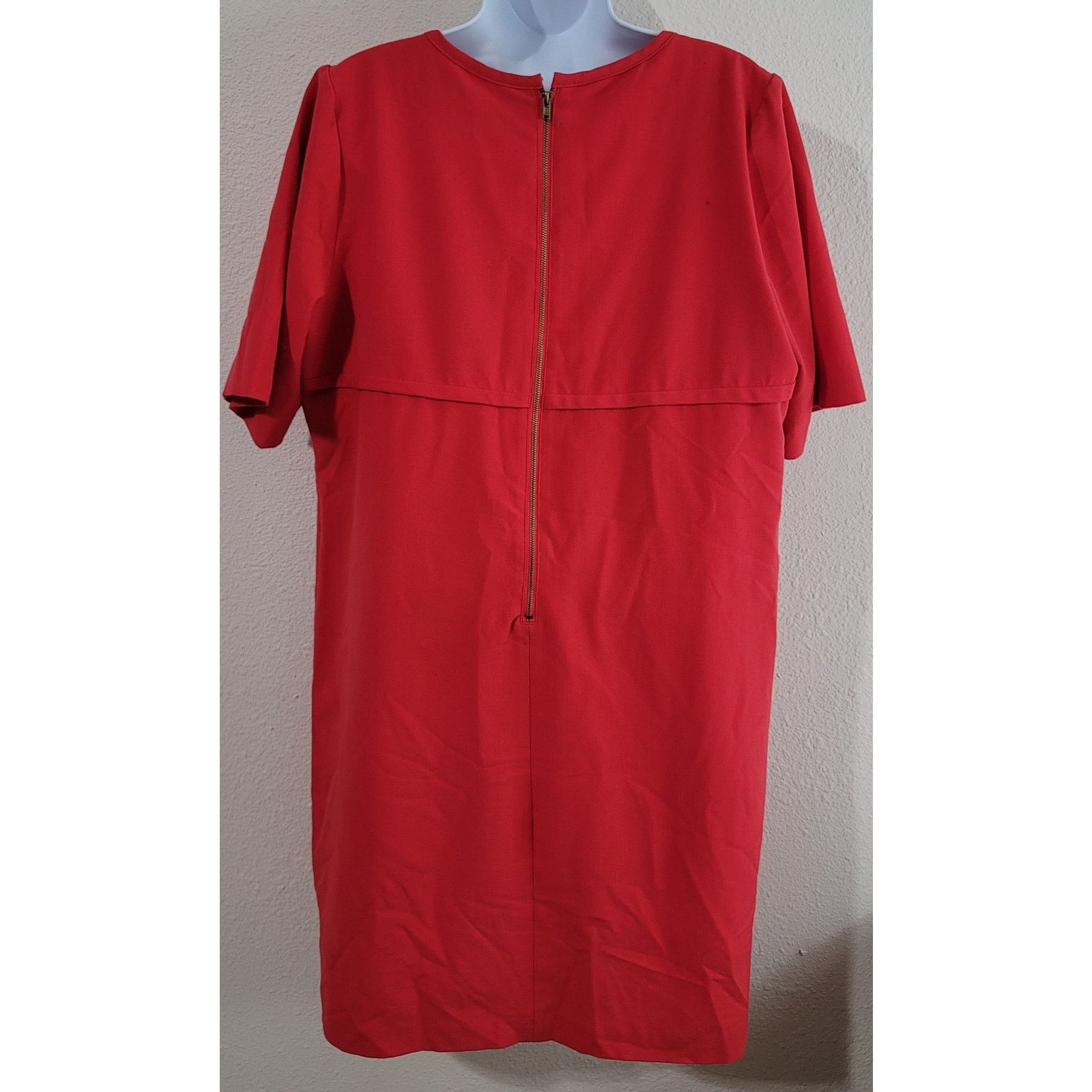 Other Shelby & Palmer Red Shift Dress 14W Front Faux Pockets Size XL / US 12-14 / IT 48-50 - 3 Thumbnail