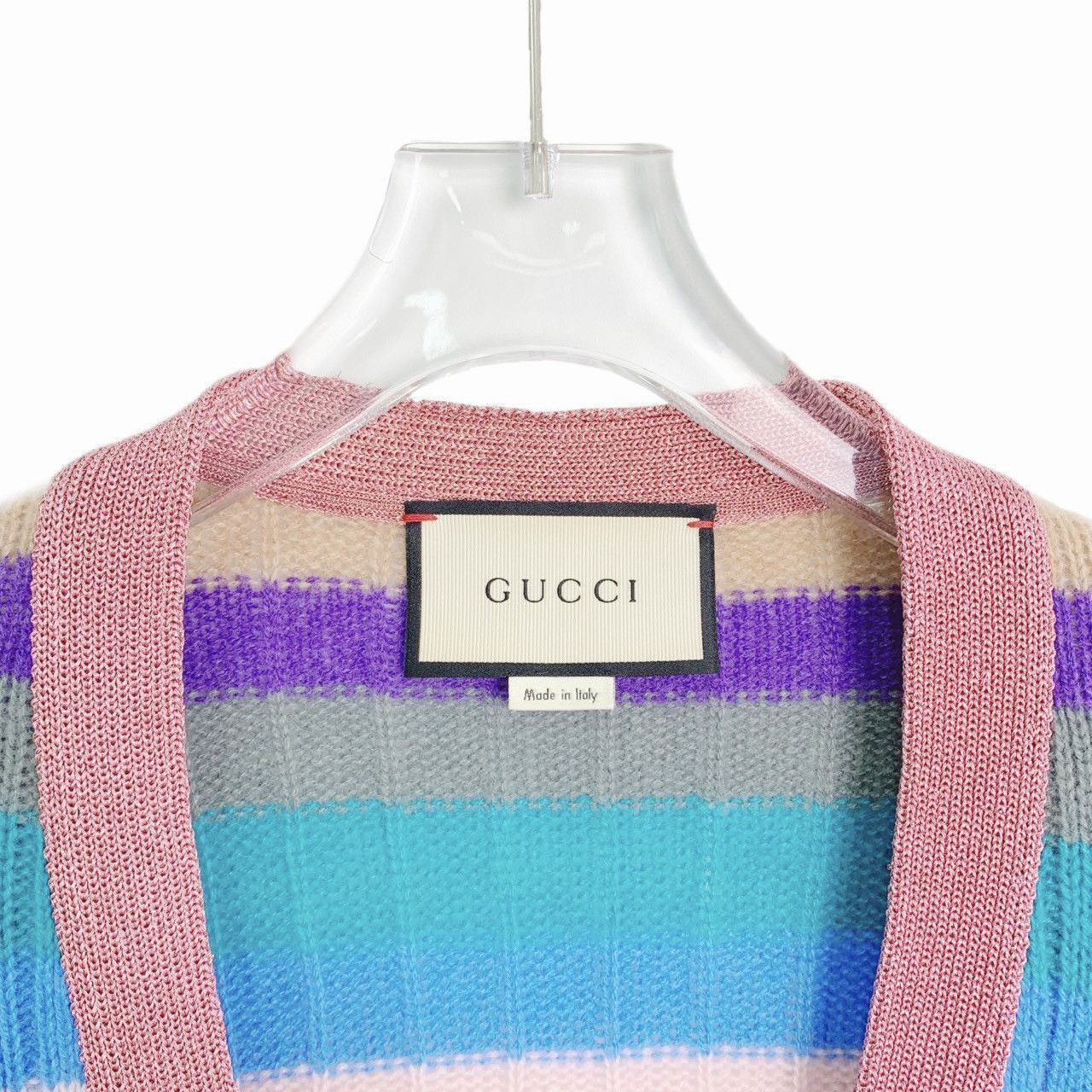 Gucci Gucci Colorful Striped Long Sleeve Knit Cardigan Coat K26WX Size S / US 4 / IT 40 - 4 Thumbnail