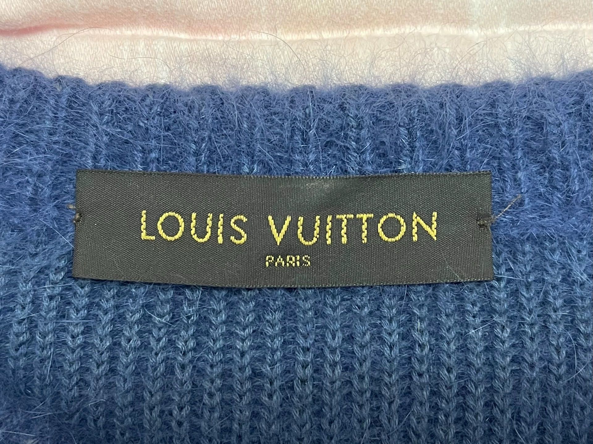 Louis Vuitton Louis Vuitton Shrek Blue M Men's Angora Mix Sweater Size US M / EU 48-50 / 2 - 4 Thumbnail