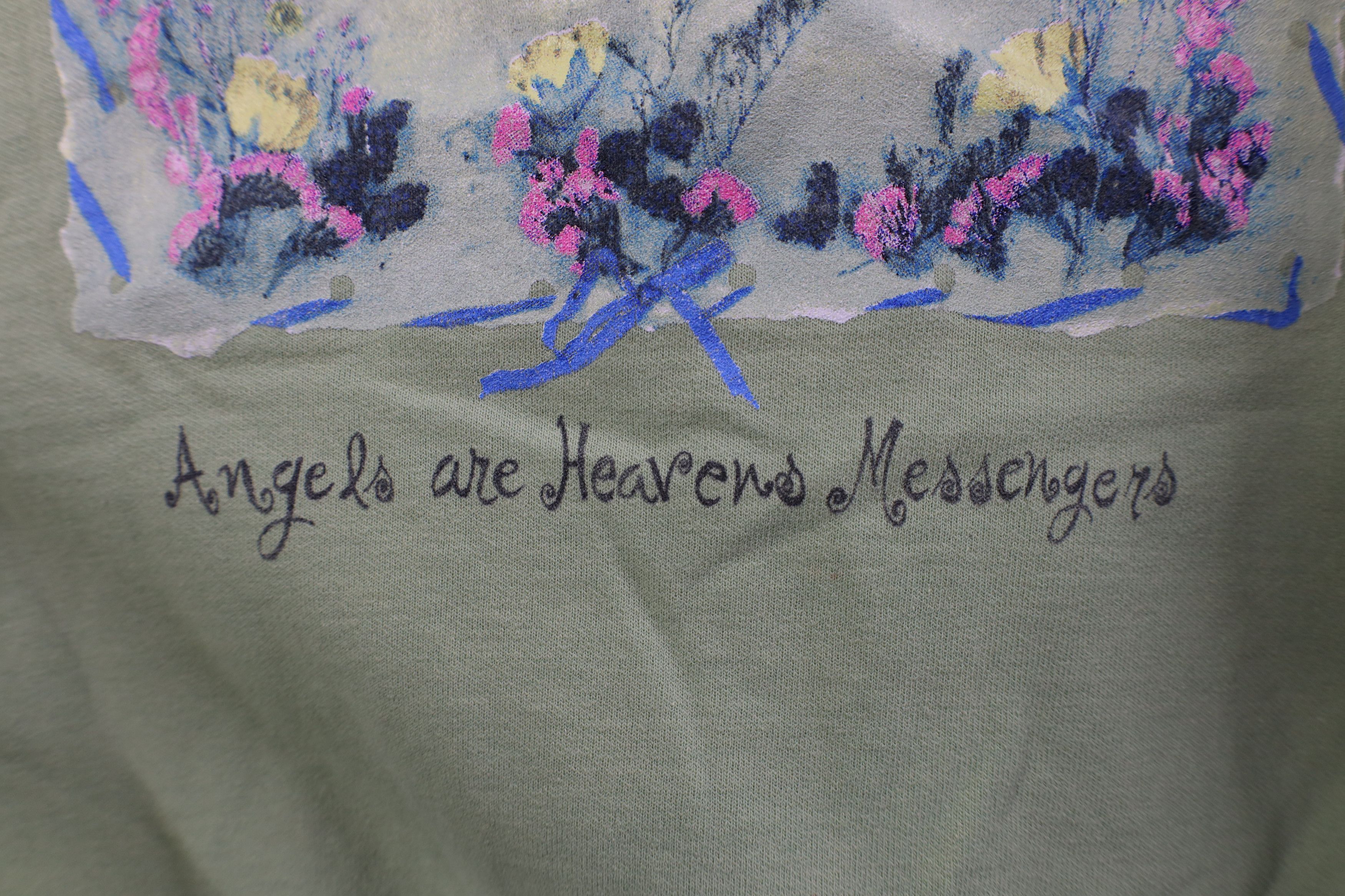Vintage Vintage 90s Streetwear Angels Layered Sweatshirt Green Size XL / US 12-14 / IT 48-50 - 6 Thumbnail