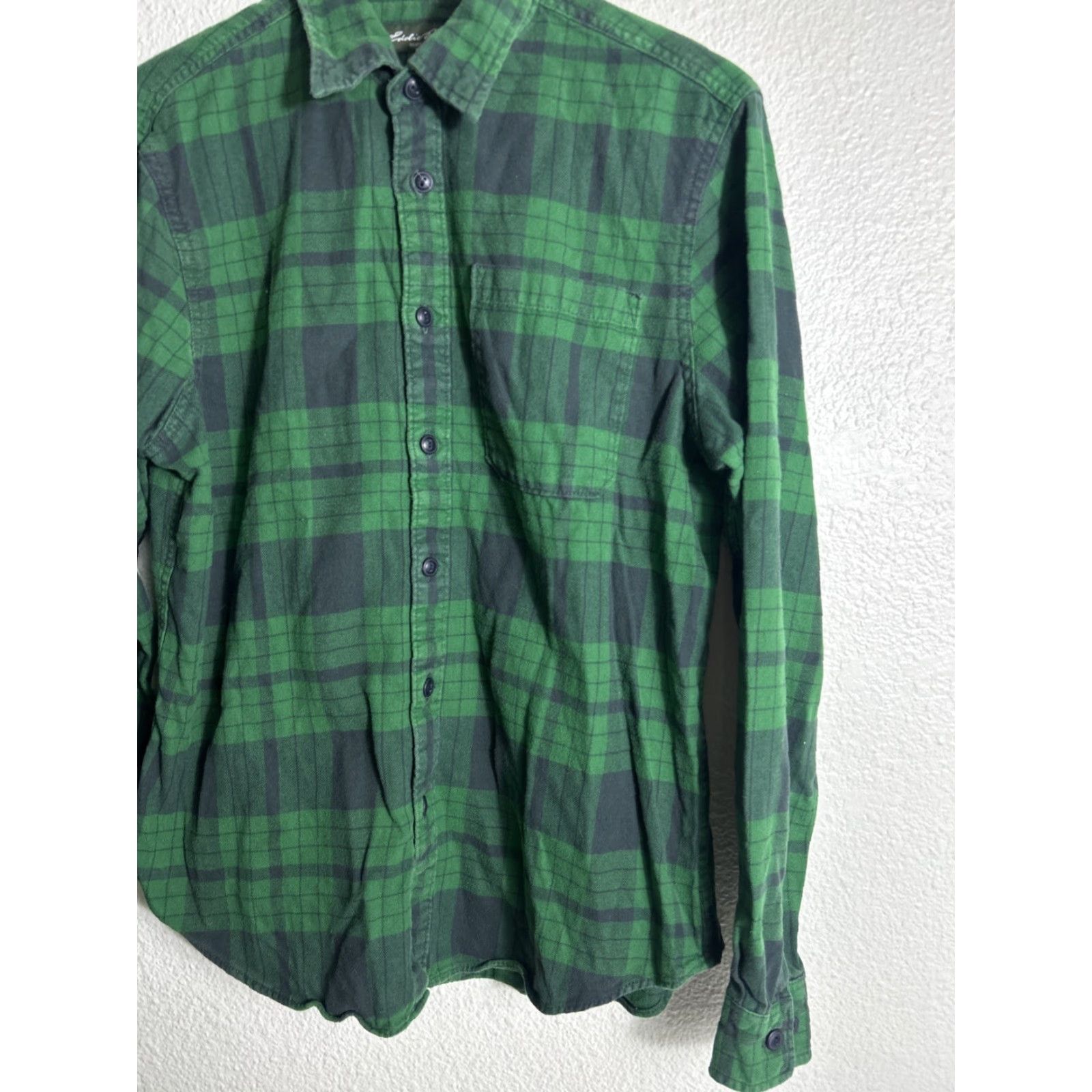 Eddie Bauer Eddie Bauer Slim Fit Flannel Shirt Mens Large Green Plaid Cotton Long Sleeve Button-Up Size US L / EU 52-54 / 3 - 5 Thumbnail