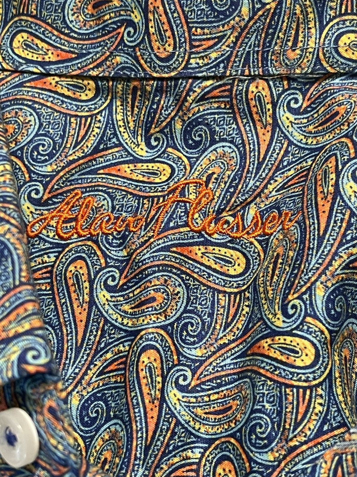 Alan Flusser Alan Flusser Medium Paisley Button Down Long Sleeve Shirt Size US M / EU 48-50 / 2 - 7 Thumbnail