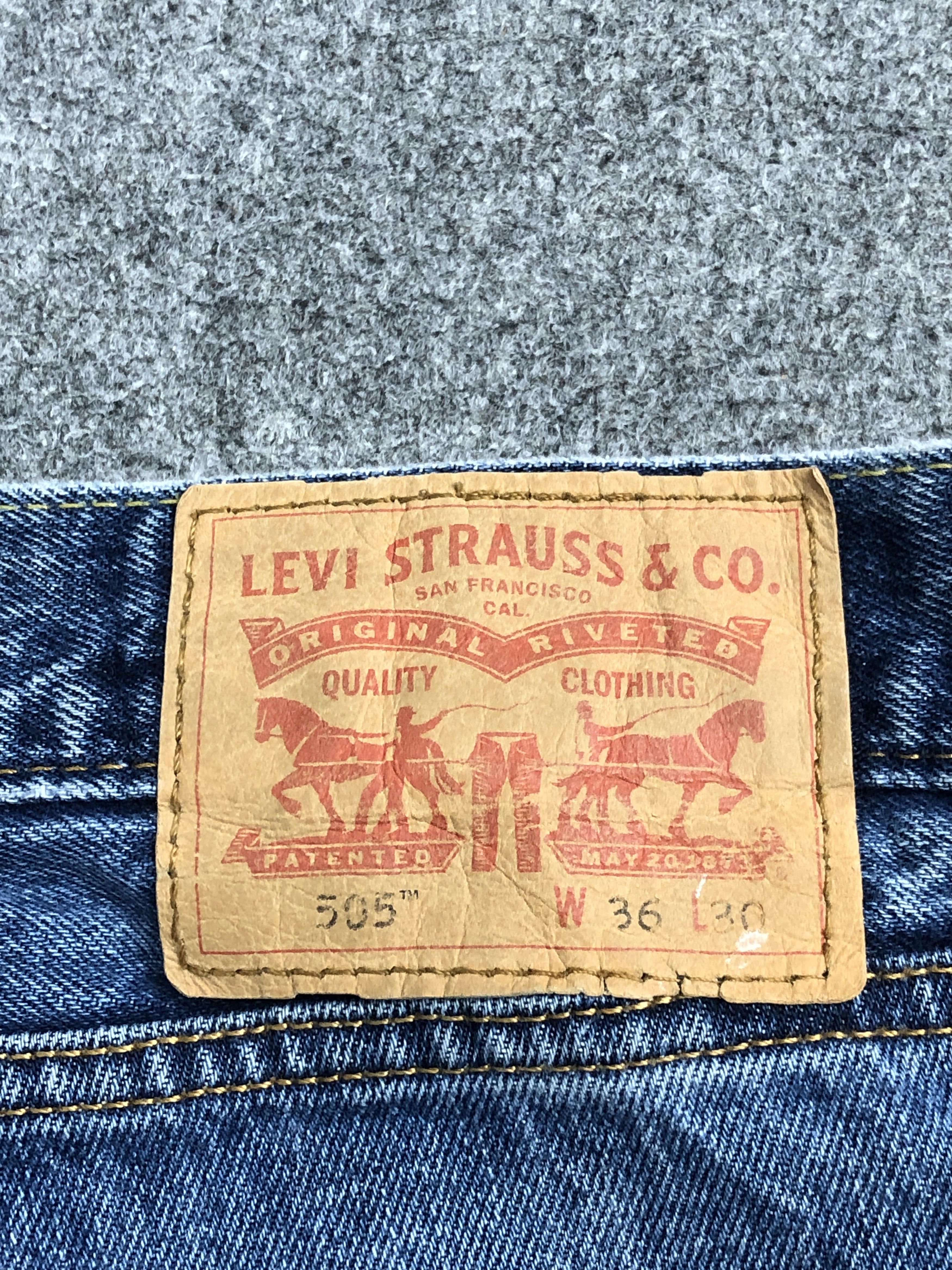 Levi's Vintage Faded Levis 505 Painter Blue Jeans DP2422 Size US 35 - 5 Thumbnail