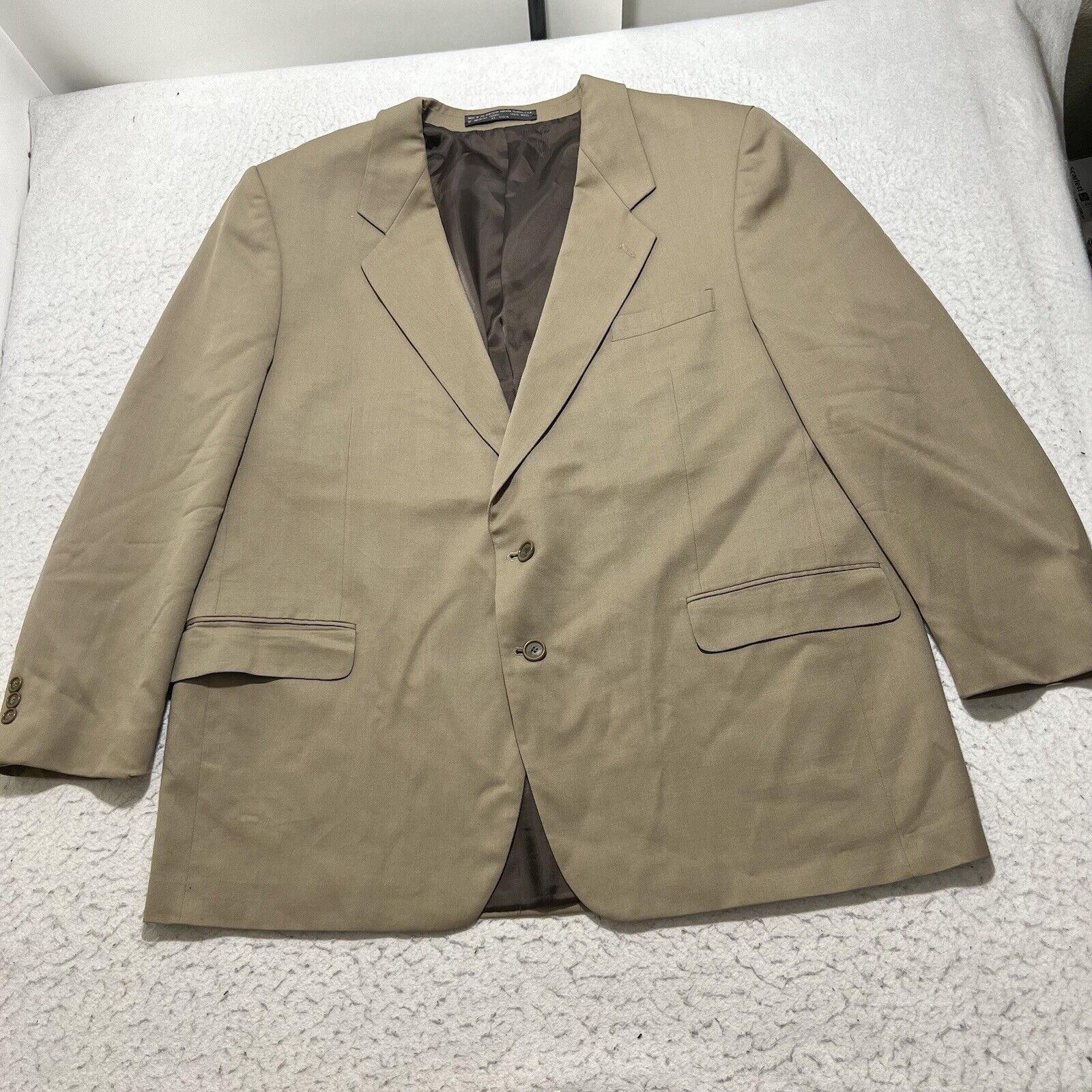 Joseph & Feiss Joseph & Feiss 50R Wool Suit Jacket Brown Beige Sport Coat Size 50R - 1 Thumbnail