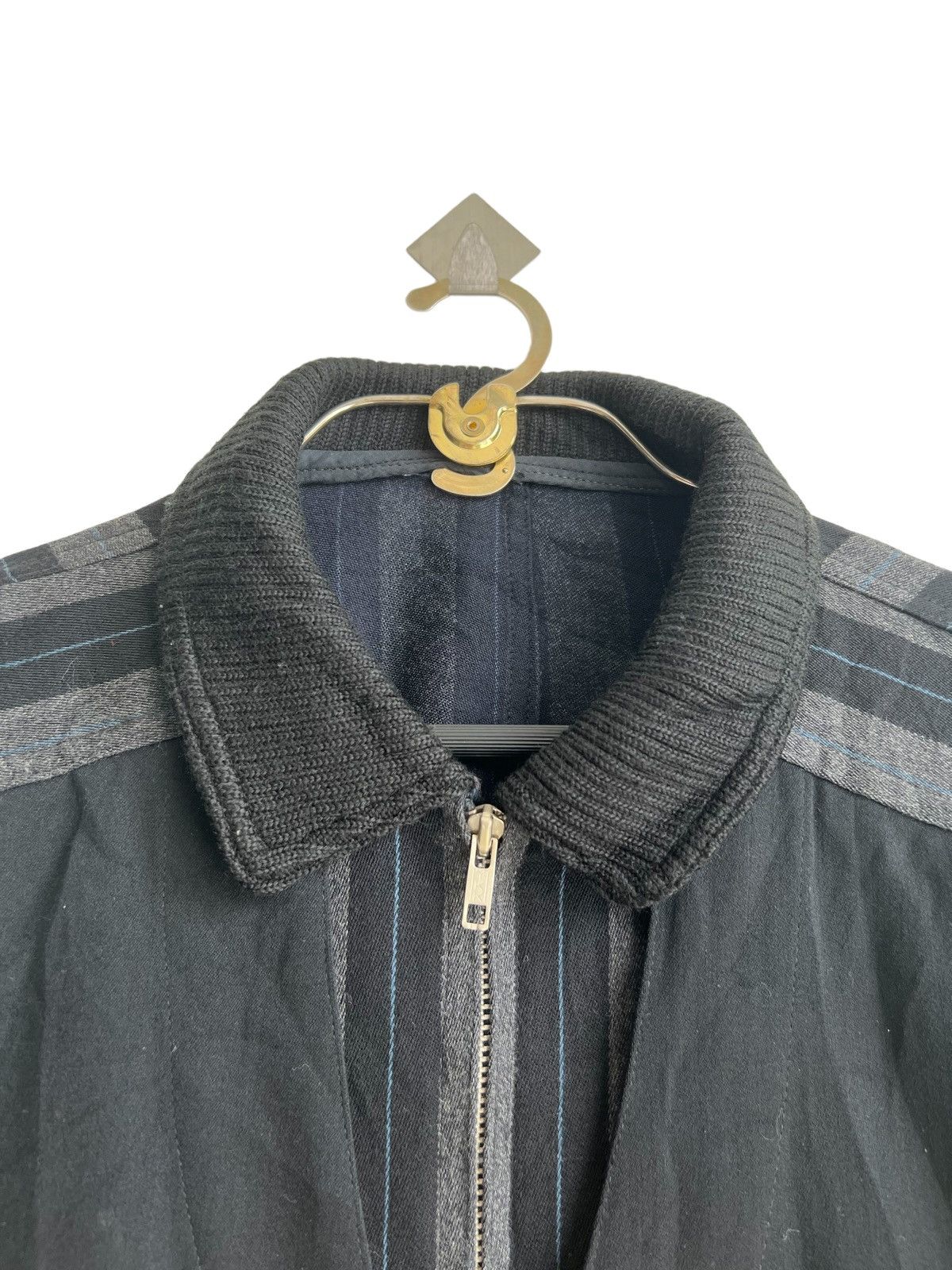 Comme des Garcons Homme Deux 80s Half Moon TK CDG Hybrid Vest Striped Boxy Bomber Jacket Size US L / EU 52-54 / 3 - 5 Thumbnail