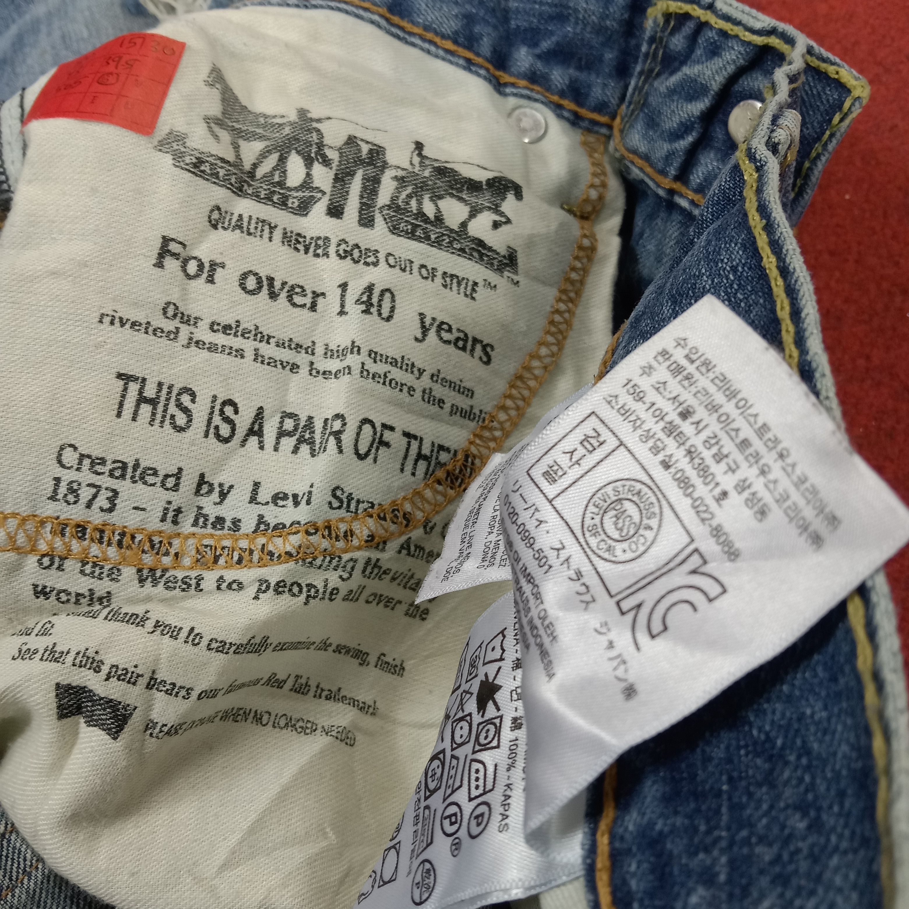 Levi's × Vintage Levis Streetwear Rock Punk Style Distressed Jeans Size US 29 - 15 Thumbnail