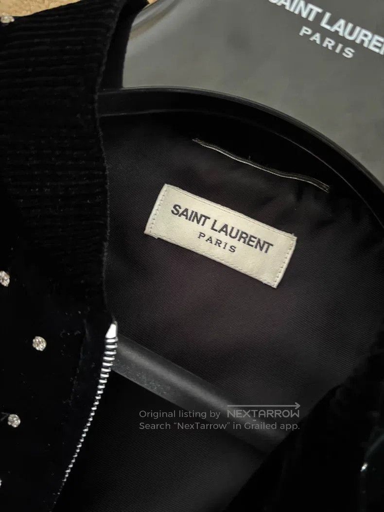 Saint Laurent Paris Saint Laurent Paris Black Velvet Rhinestone Jacket Size US M / EU 48-50 / 2 - 5 Thumbnail