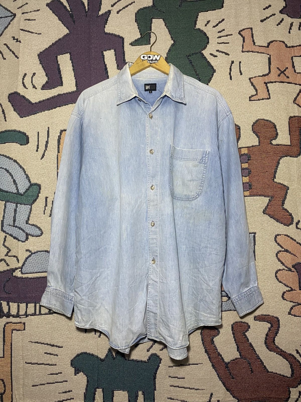 Issey Miyake Issey Miyake Design Studio Vintage 80's Sunfaded Blue Denim Size US XL / EU 56 / 4 - 1 Thumbnail