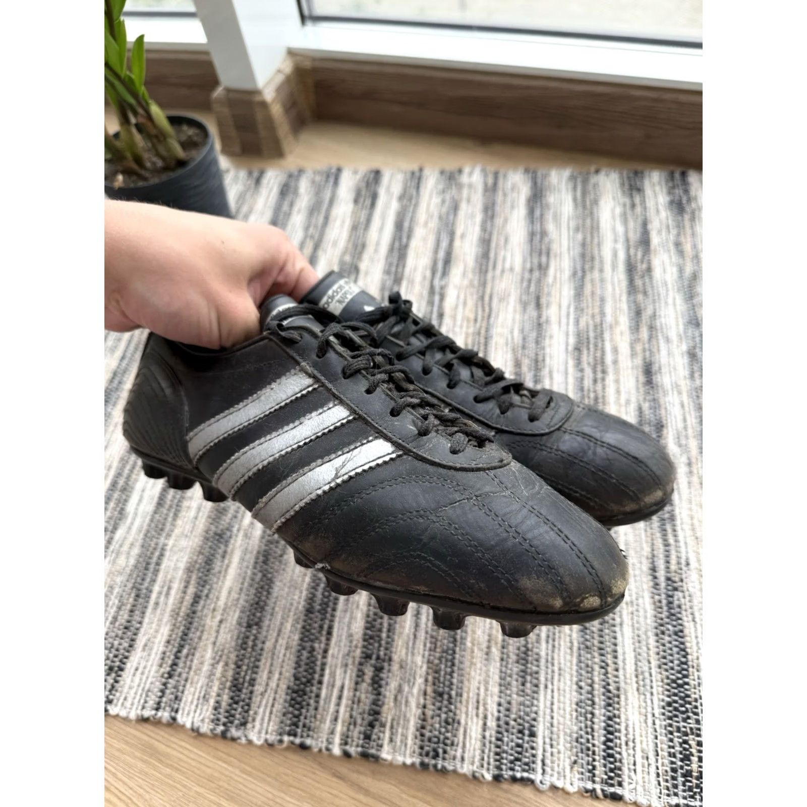 Adidas VINTAGE Adidas Napoli Boots Football US 8 Mens Leather Black 60s 70s FIFA Limited Edition Rare Boots Adidas Napoli Boots Size US 8 / EU 41 - 5 Thumbnail