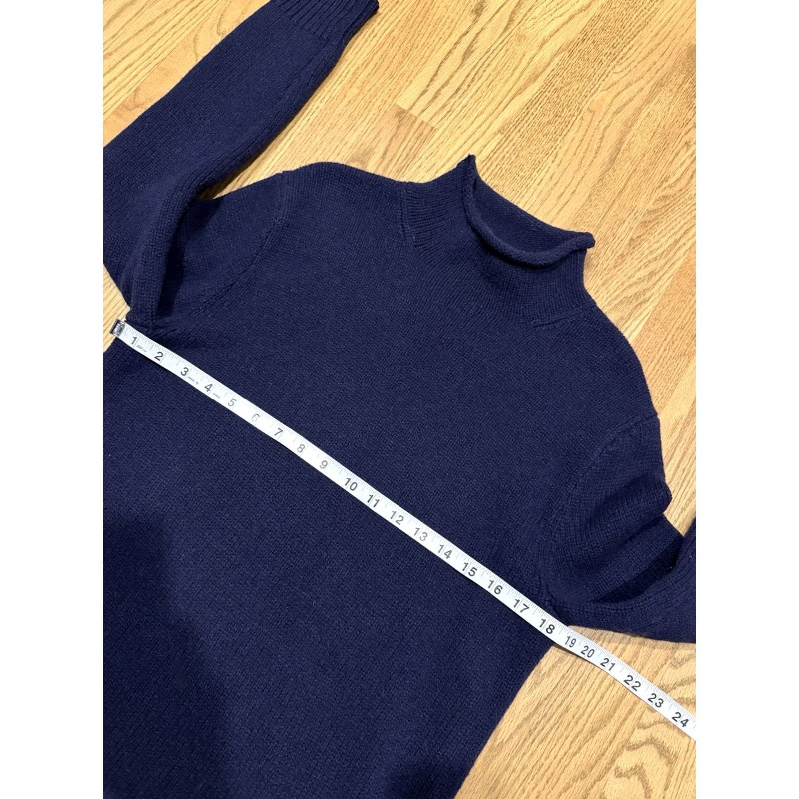 J.Crew VINTAGE J.CREW Knit Wool Lambswool Rollneck Pullover Sweater Mens XS Navy Blue Oarsman 90s Classic Preppy Size US XS / EU 42 / 0 - 6 Thumbnail
