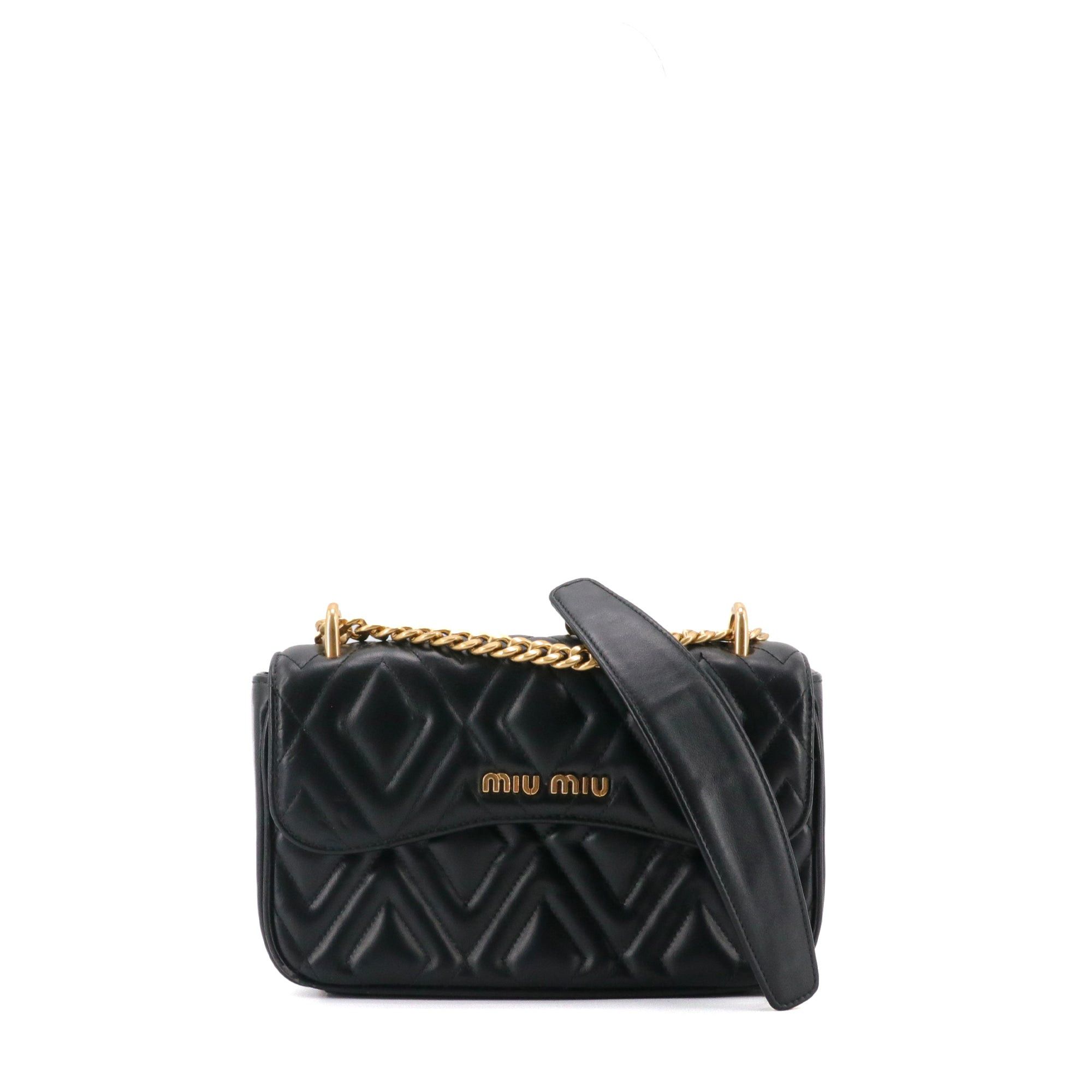Miu Miu MIU MIU - Miu Miu shoulder bag in black quilted nappa leather Size ONE SIZE - 1 Thumbnail