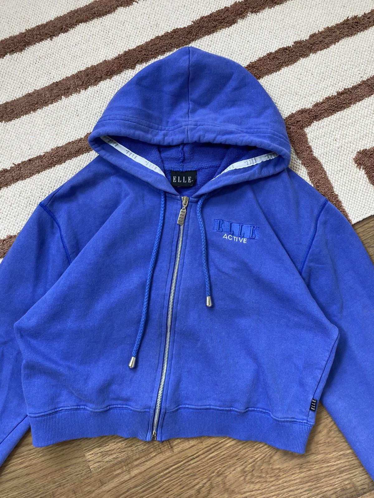 Vintage VINTAGE ELLE SPORT CROP ZIP HOODIE Size S / US 4 / IT 40 - 3 Thumbnail