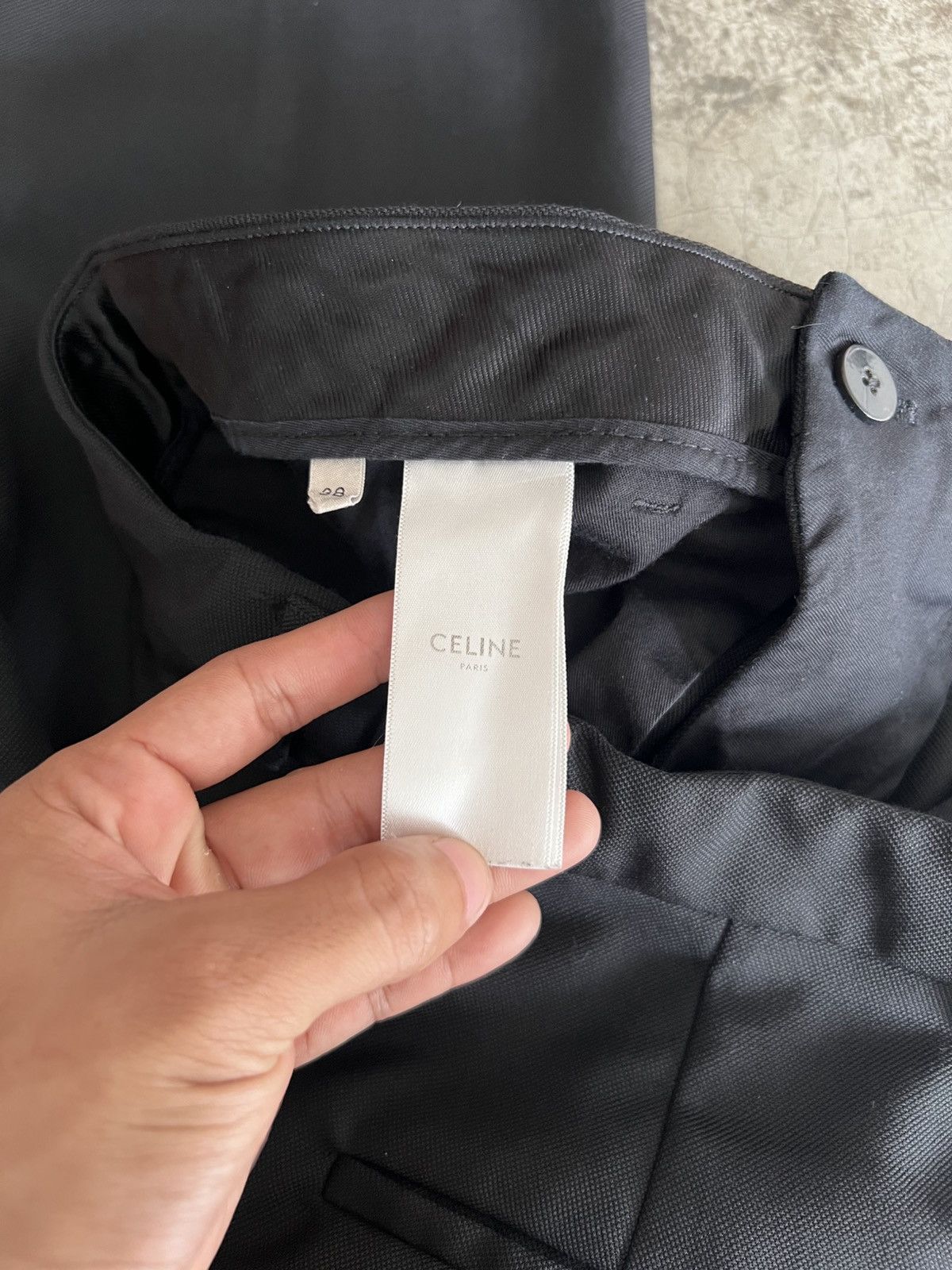 Celine Celine - Hedi Slimane S/S19 Wool Front Band Trouser Size 28" / US 6 / IT 42 - 14 Thumbnail