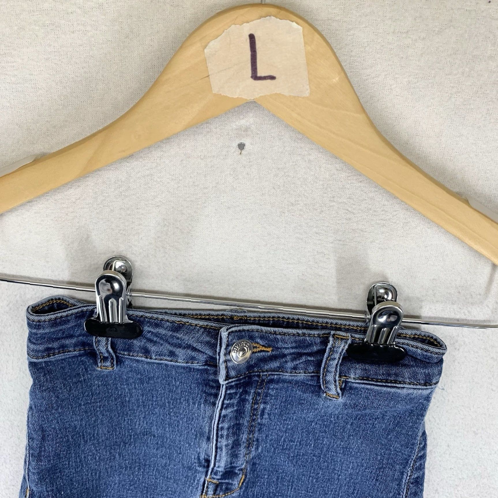 H&M VINTAGE H&M Divided Women's High-Rise Denim Shorts Stretch Cotton Casual Holiday Beach US 4 Size 27" / US 4 / IT 40 - 4 Thumbnail