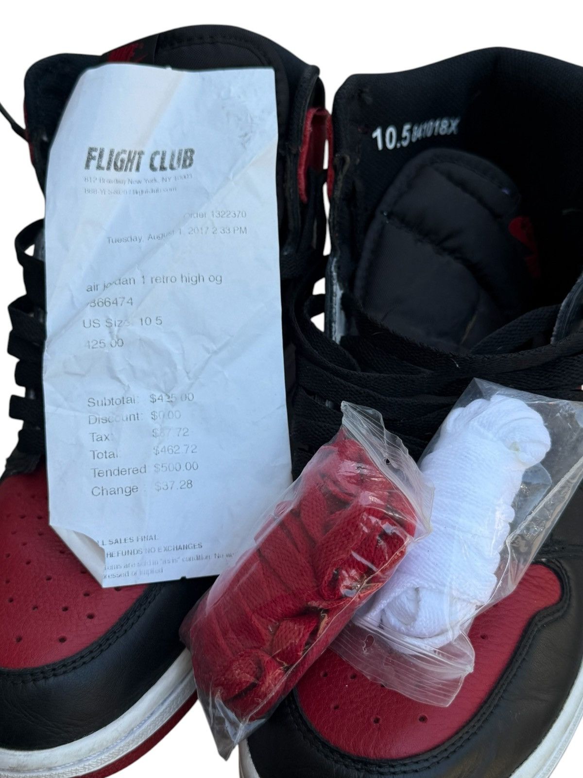 Jordan Brand Nike jordan 1 bred 2016 Size US 10.5 / EU 43-44 - 9 Thumbnail