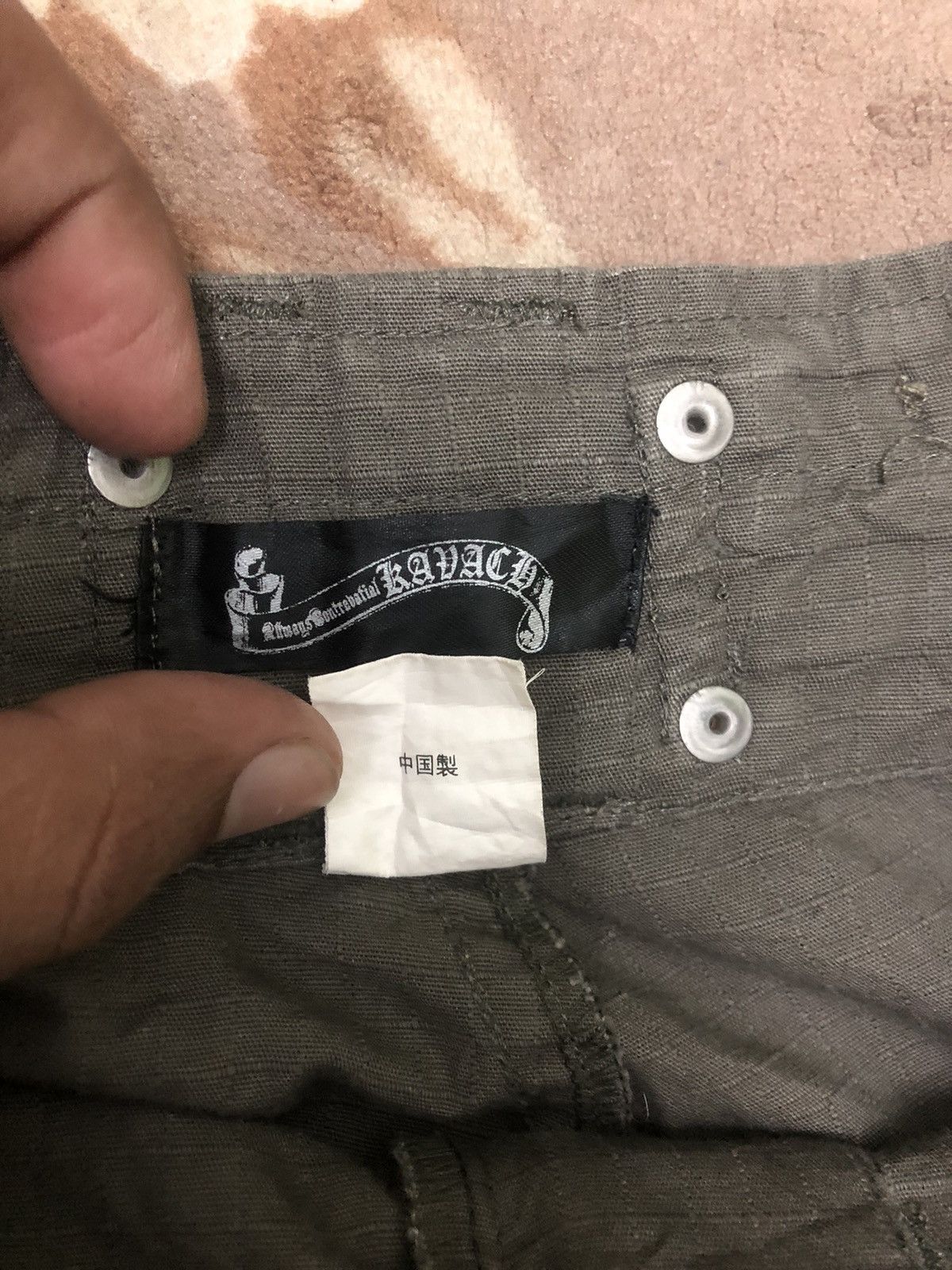Japanese Brand Y2K Cargo Pants with Straps – Dark Grey Utility Streetwear Size US 31 - 12 Thumbnail