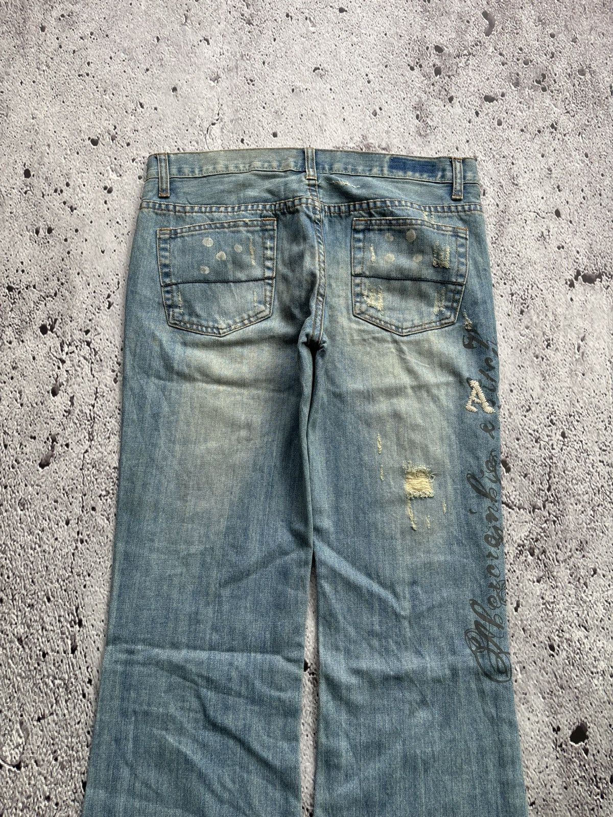 Hysteric Glamour 2000's Flare Abercrombie Distressed Denim bootcut Size US 31 - 3 Thumbnail