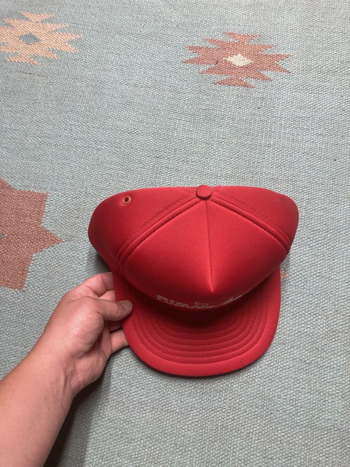 Vintage Vintage trucker hat Big L Lumberland Michigan crimson red Size ONE SIZE - 3 Thumbnail