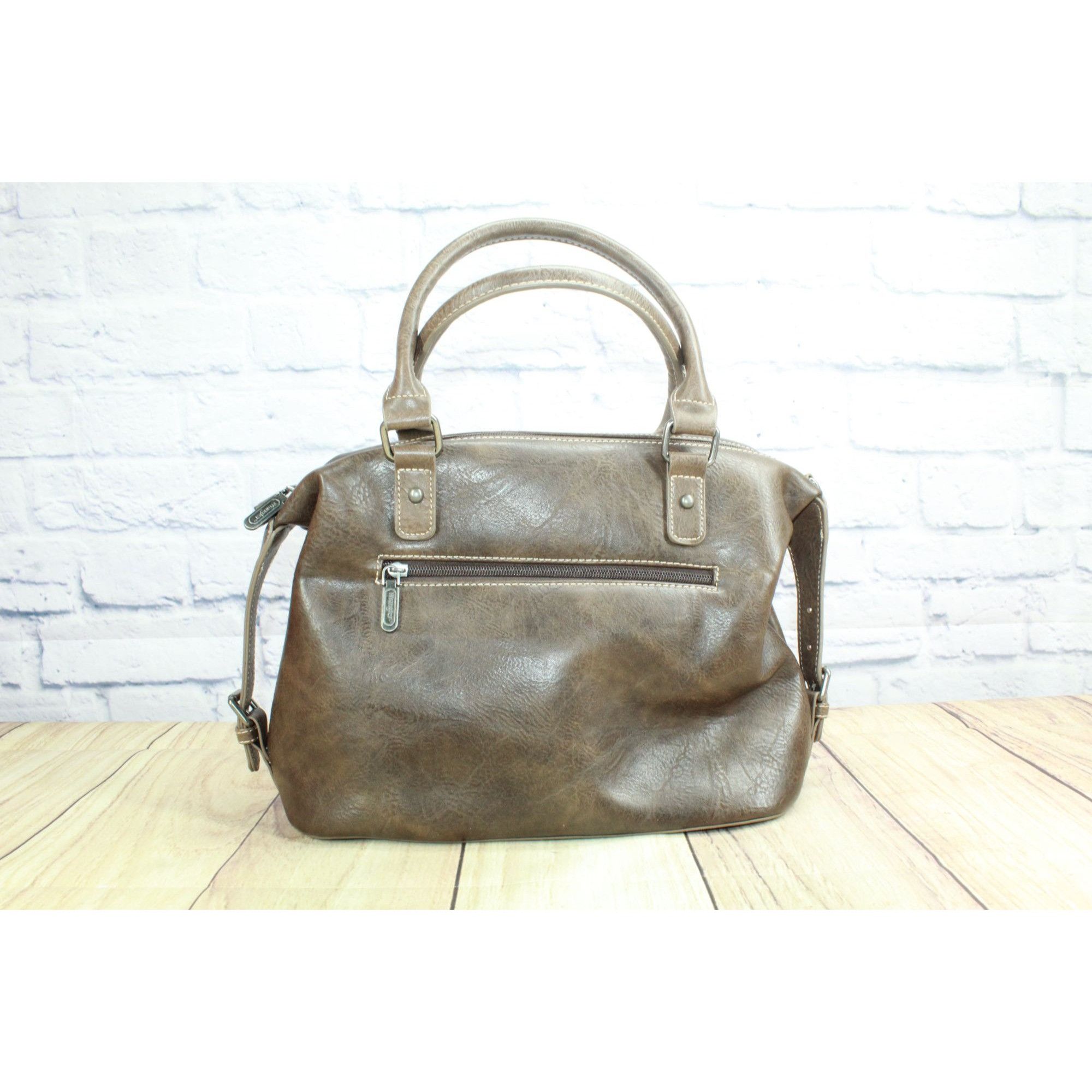 Wrangler Wrangler Coffee Brown Buckle Barrel Satchel Purse Size ONE SIZE - 3 Thumbnail