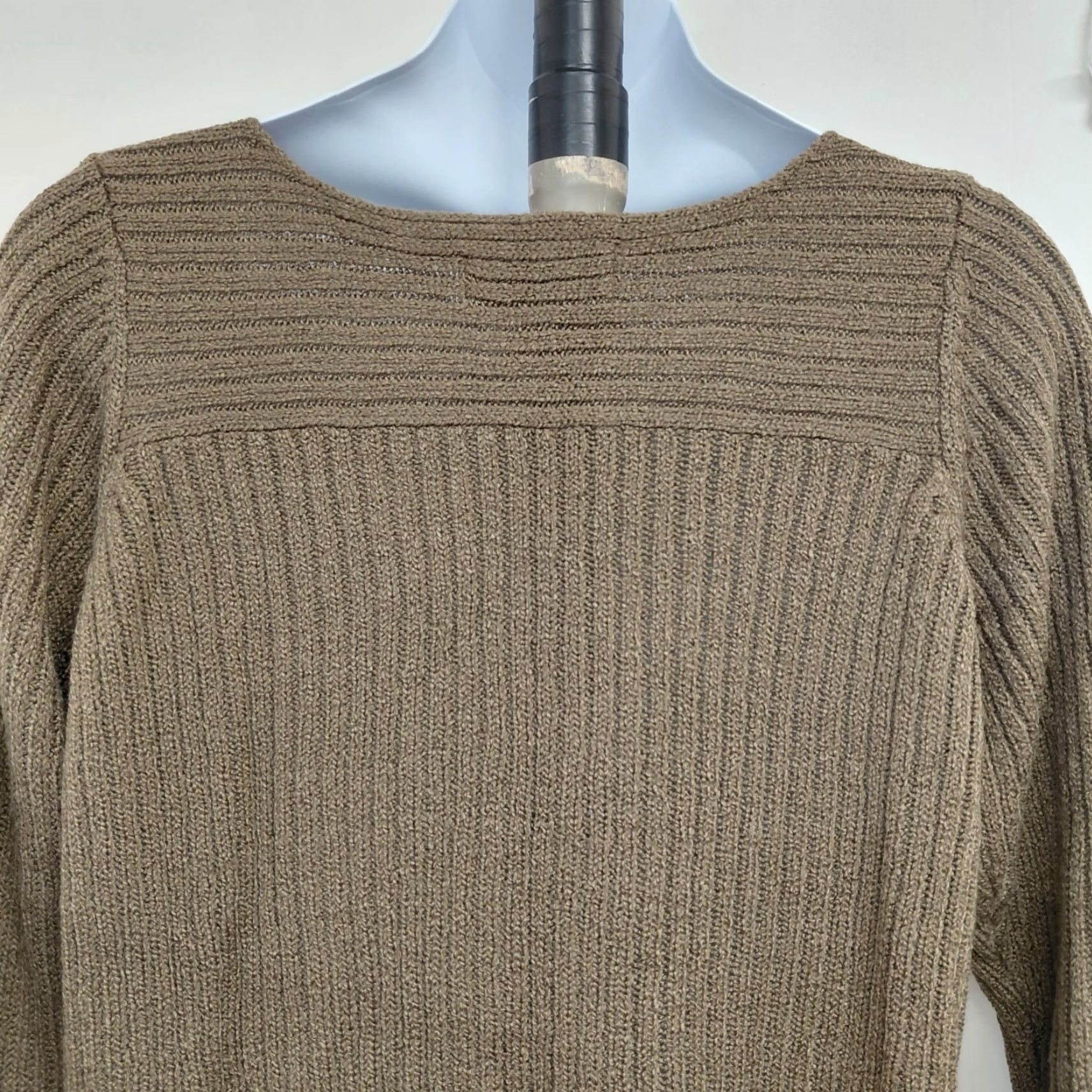 Avenue Avenue Design Sweater Women’s Size 18/20 Plus Brown Ribbed 3/4 Sleeve Knit Pullover All Seasons Size XXL / US 16-18 / IT 52-54 - 6 Thumbnail