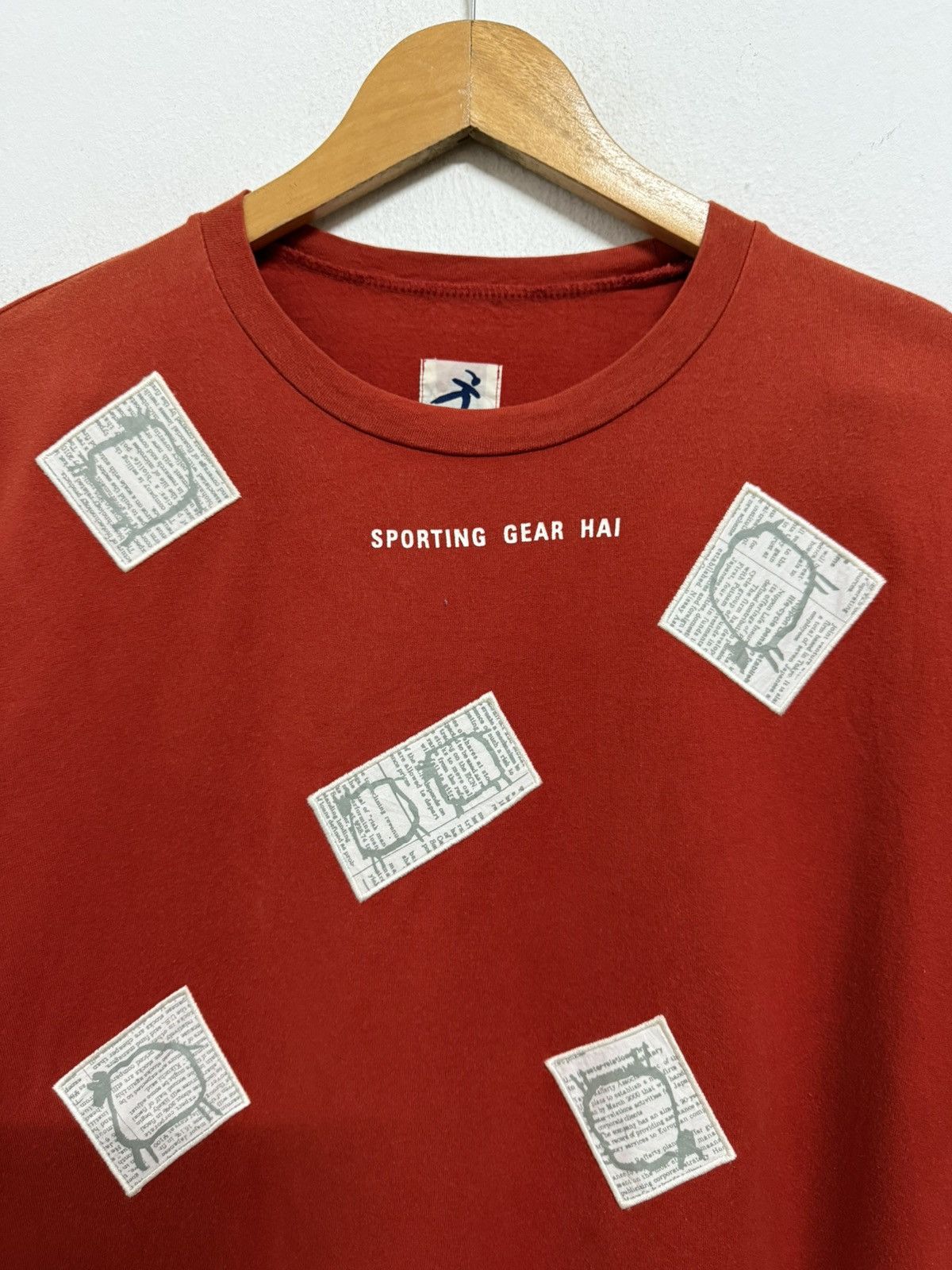 Hai Sporting Gear × Issey Miyake × Vintage Vintage Issey Miyake Hai Sporting Gear Patches Tshirt Size US M / EU 48-50 / 2 - 2 Thumbnail