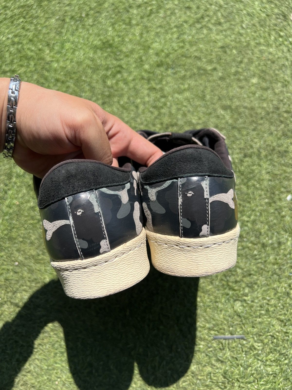 Adidas Bape x Adidas Superstar 80s Undefeated Black Camo S74774 Size US 9 / EU 42 - 5 Thumbnail