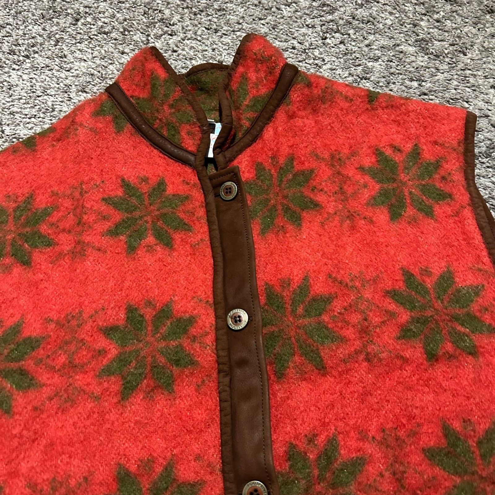 Vintage Vintage Norwegian Wool Vest Sleeveless Jacket Red Medium Size M / US 6-8 / IT 42-44 - 7 Thumbnail