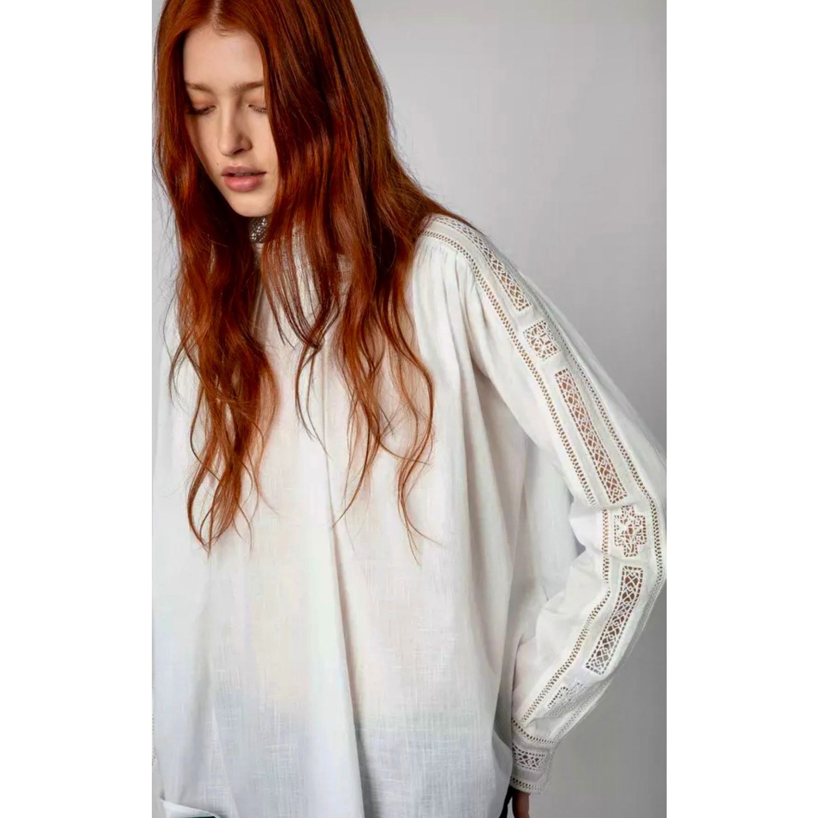 Zadig & Voltaire Zadig & Voltaire Teddy Eyelet Trim Blouse Judo M Size M / US 6-8 / IT 42-44 - 3 Thumbnail