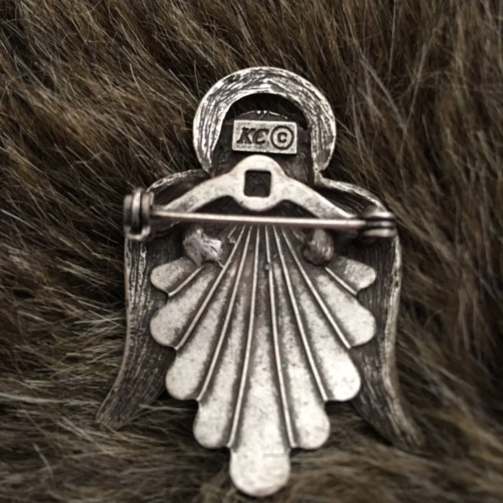Kenneth Cole Kenneth Cole purple cabochon silver angel brooch Size ONE SIZE - 2 Thumbnail
